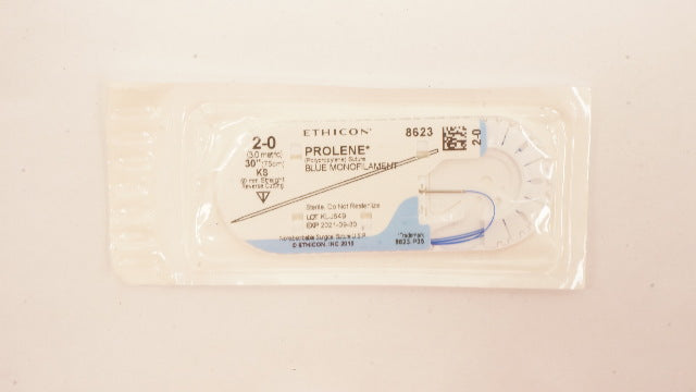 Ethicon 8623 2-0 PROLENE Polypropylene Stre KS 60mm Reverse Cutting, 30 inch (x)