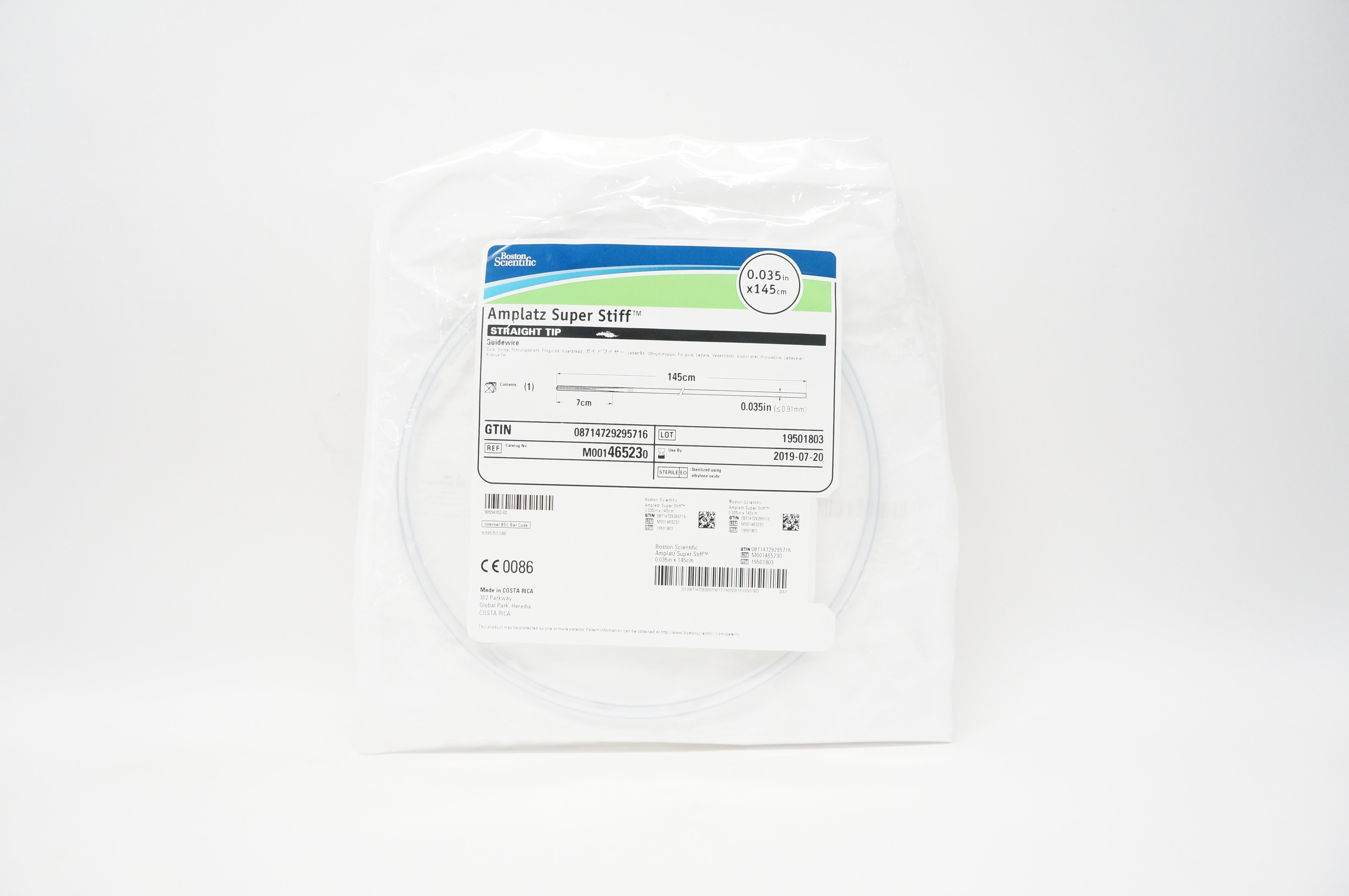 Boston Scientific M001465230 Amplatz Super Stiff Guidewire 0.035inch x 145cm (x)