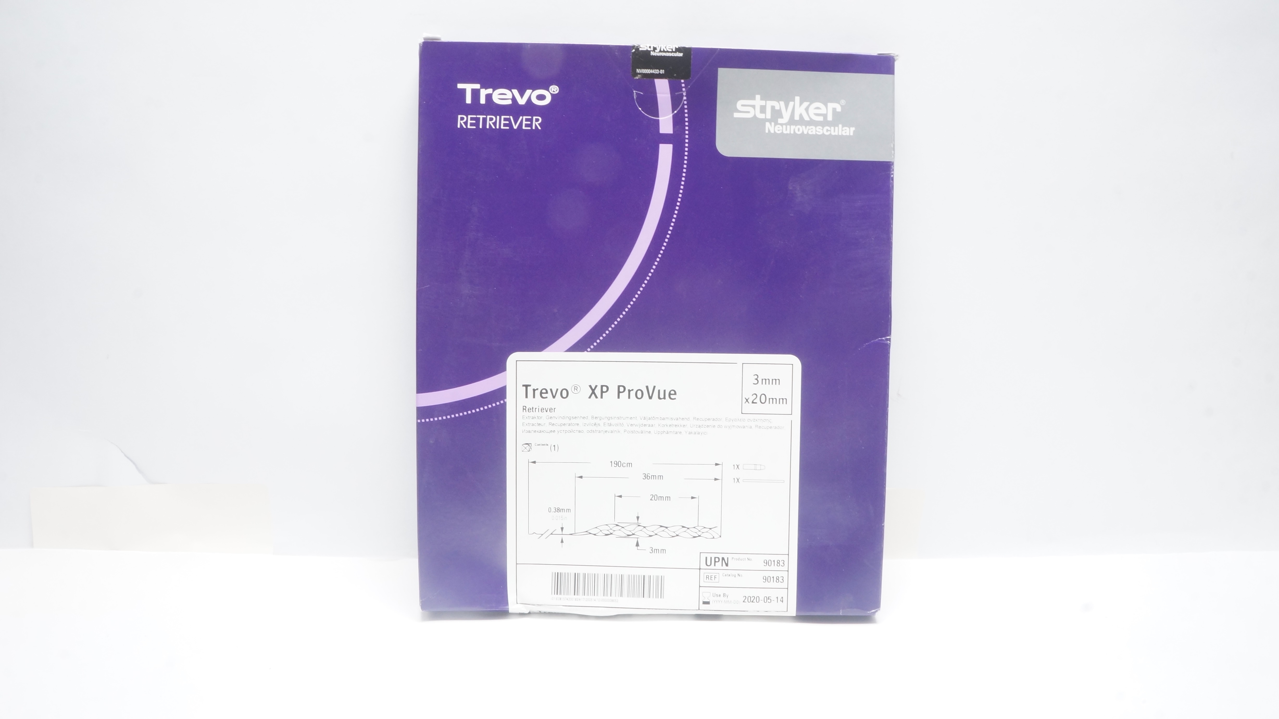 Stryker 90183 Trevo Retriever XP ProVue 3mm x 20mm, 190cm x 36mm (x)