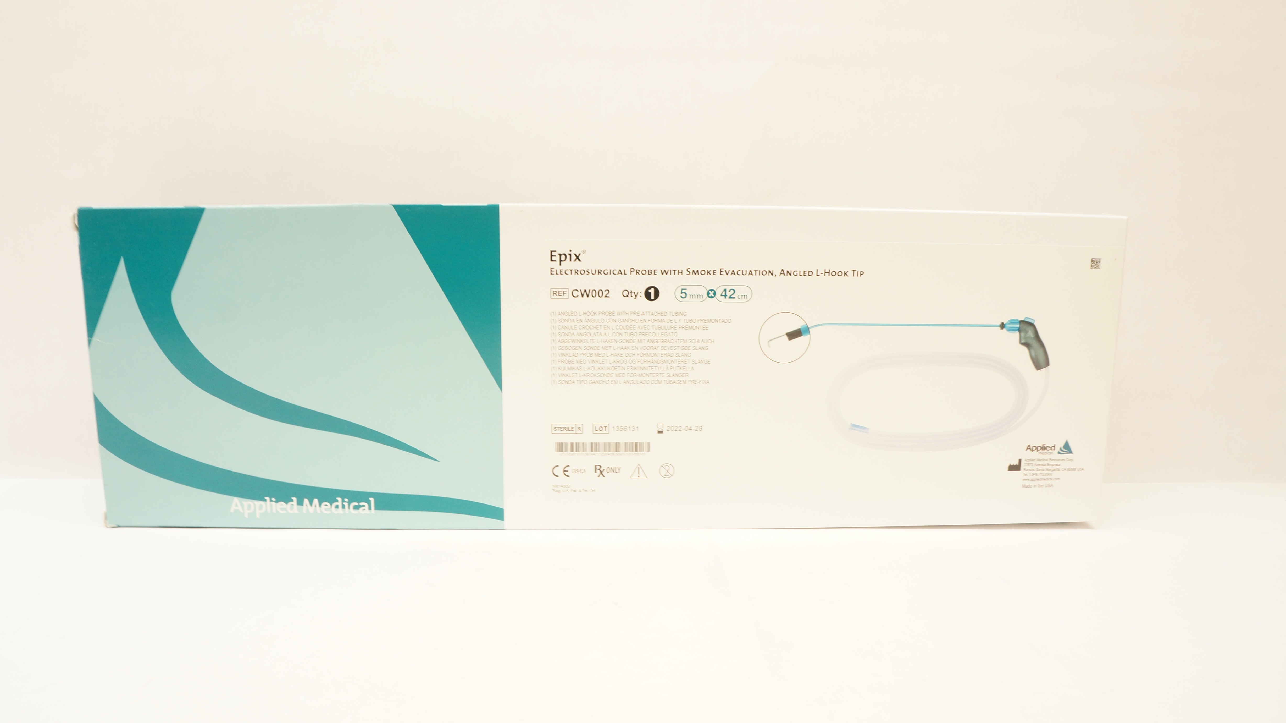 Applied Medical CW002 Epix Electrosurgical Probe w/Smoke Evacuation 5mm x42cm(x)