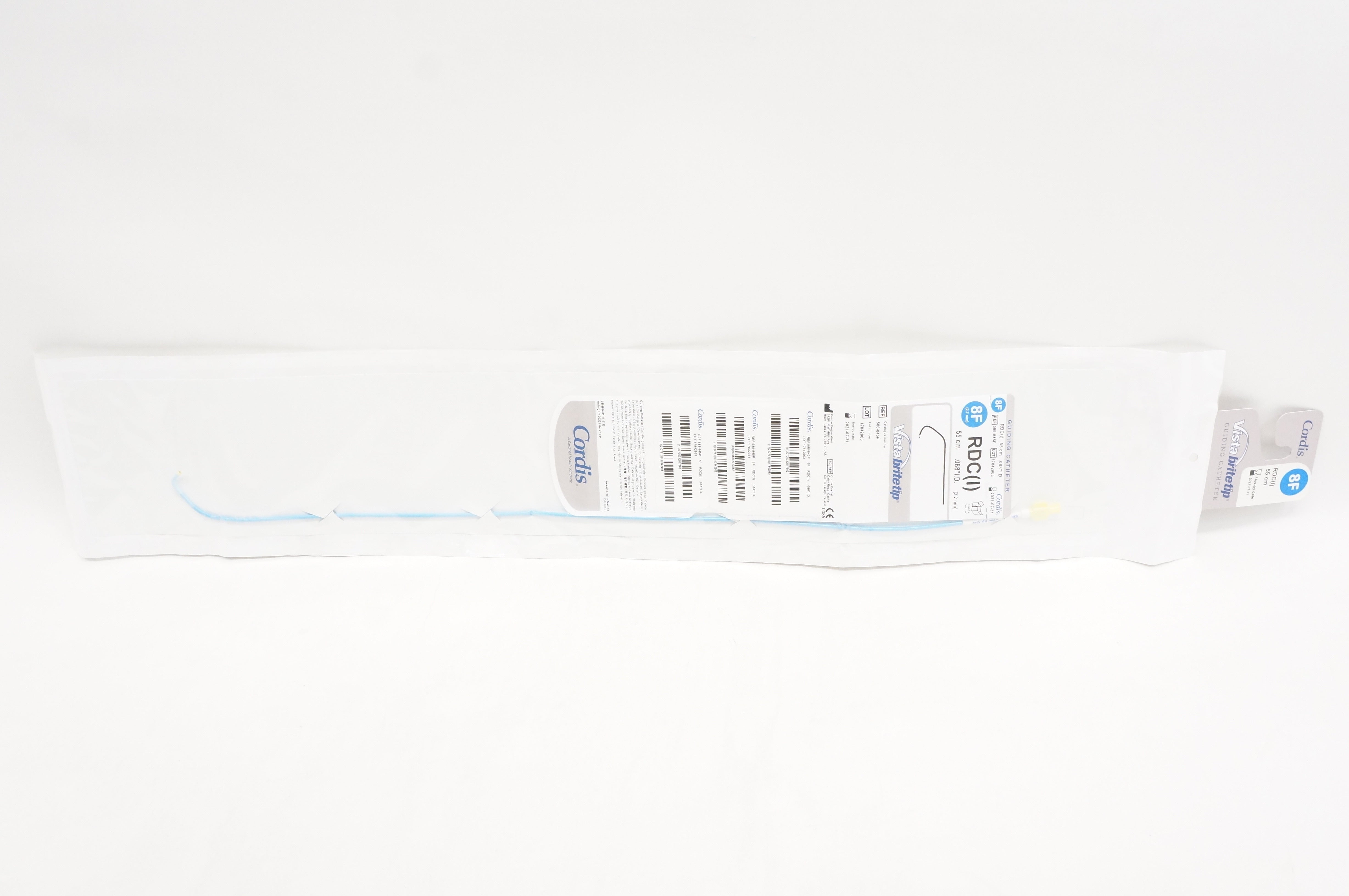 Cordis 588-845P Vista BriteTip Guiding Cath. RDC (I) 8 F x 55cm x .088inch (x)