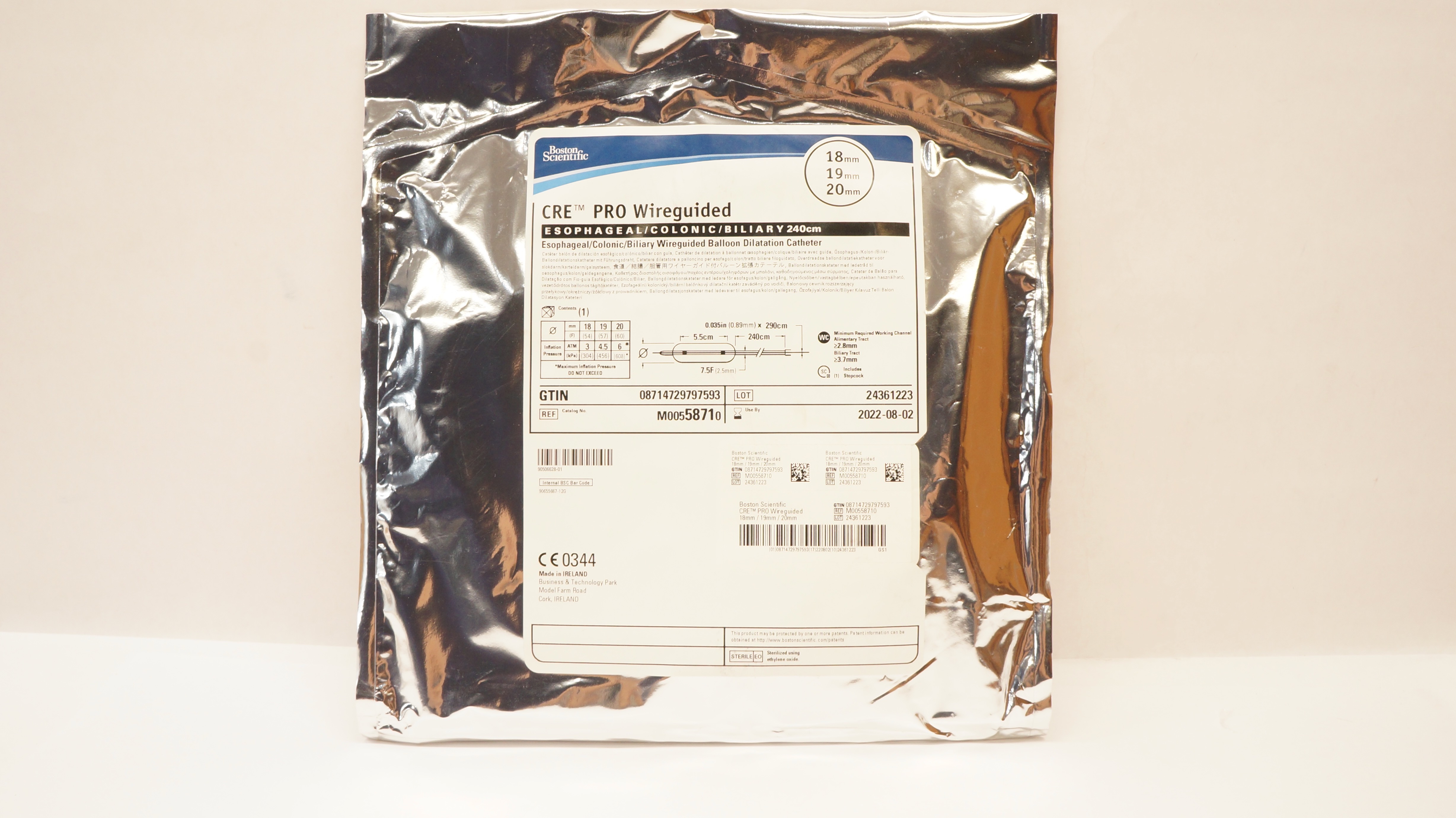Boston Scientific M00558710 CRE PRO Wireguided Dilatation Cath. 18x19x20mm (x)