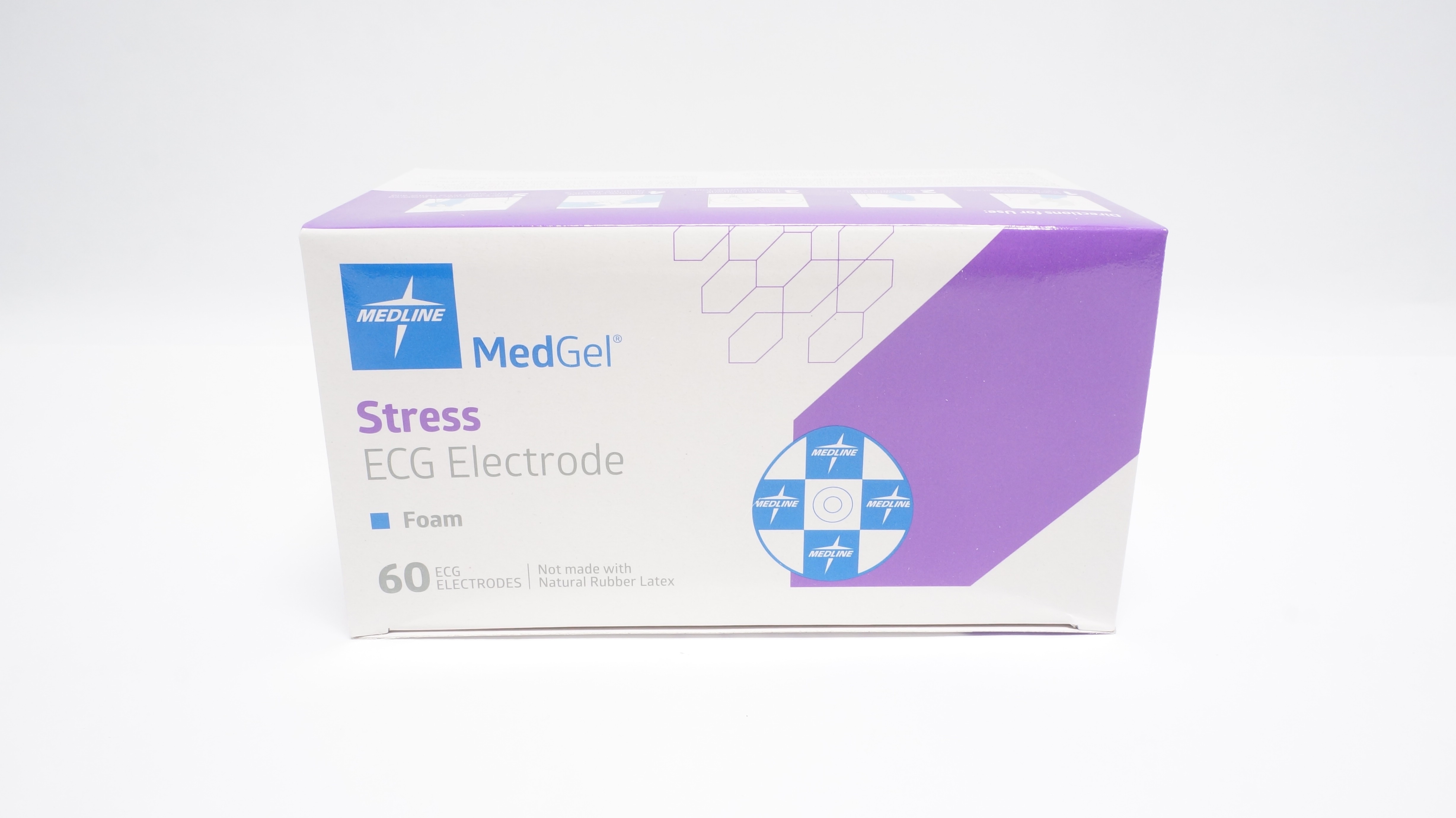 Medline MDSM611903 Medgel ECG Electrode Stress, Foam - Box of 60