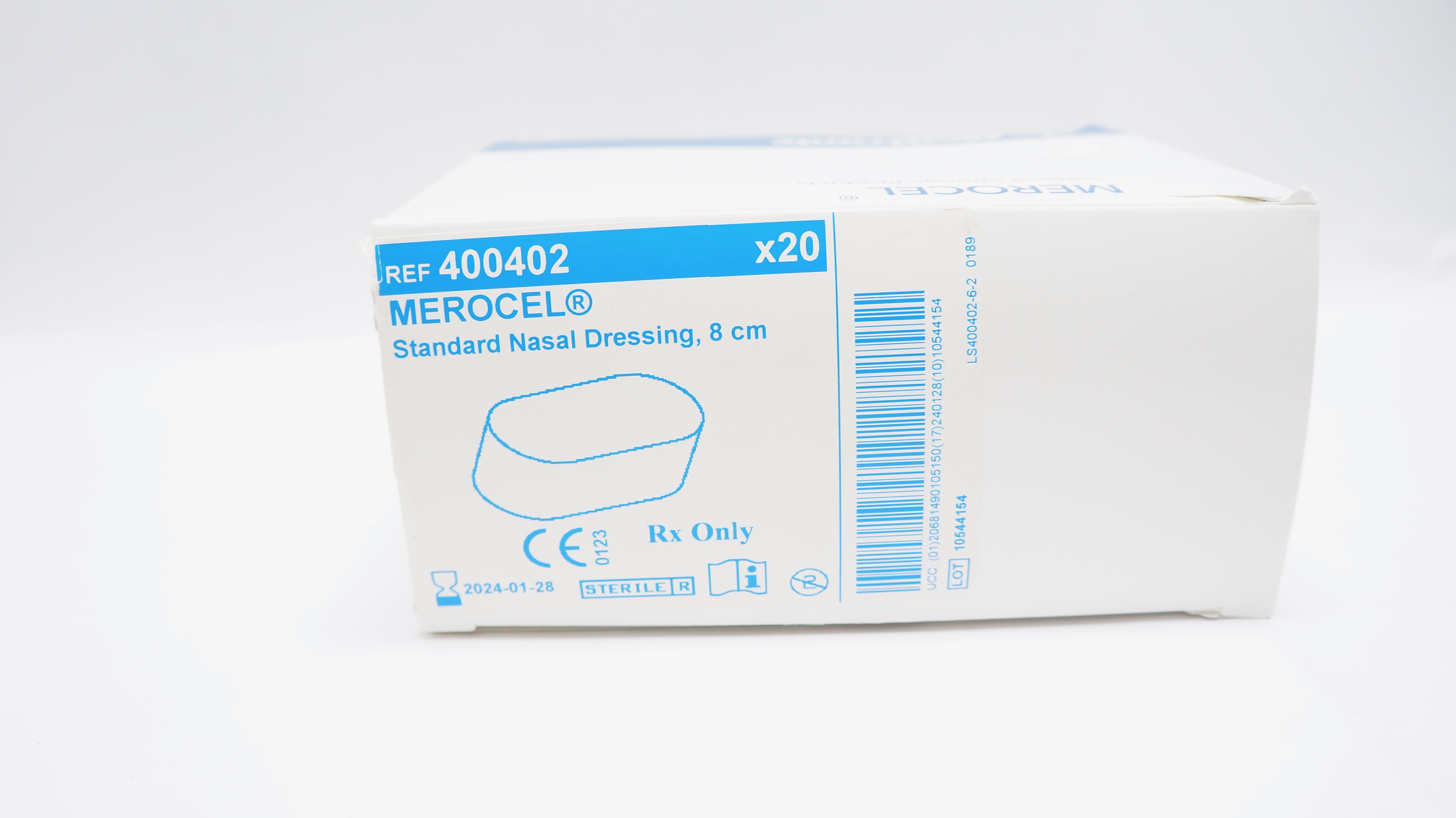 Medtronic 400402 MEROCEL Standard Nasal Dressing, 8cm (x) - Box of 11