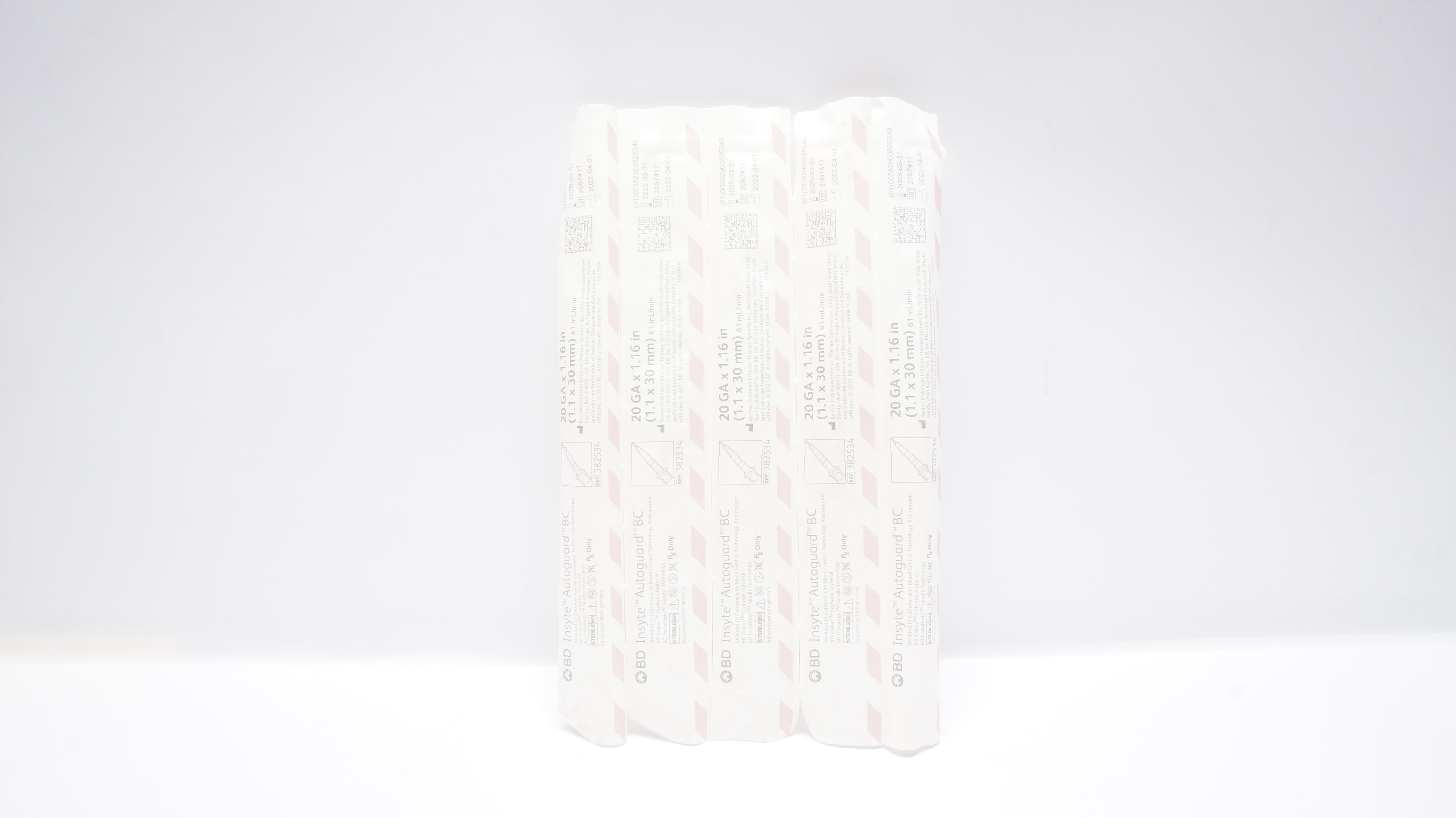 BD 382534 Insyte Autoguard BC Shielded IV Cath. 20Ga x 1.16inch - Lot of 5