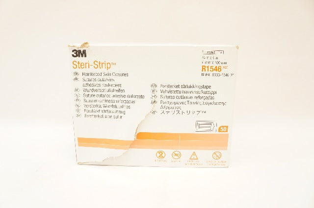 3M R1546 Steri-Strip Reinforced Skin Closures 1/4inch x 4inch - Box of 50 (x)
