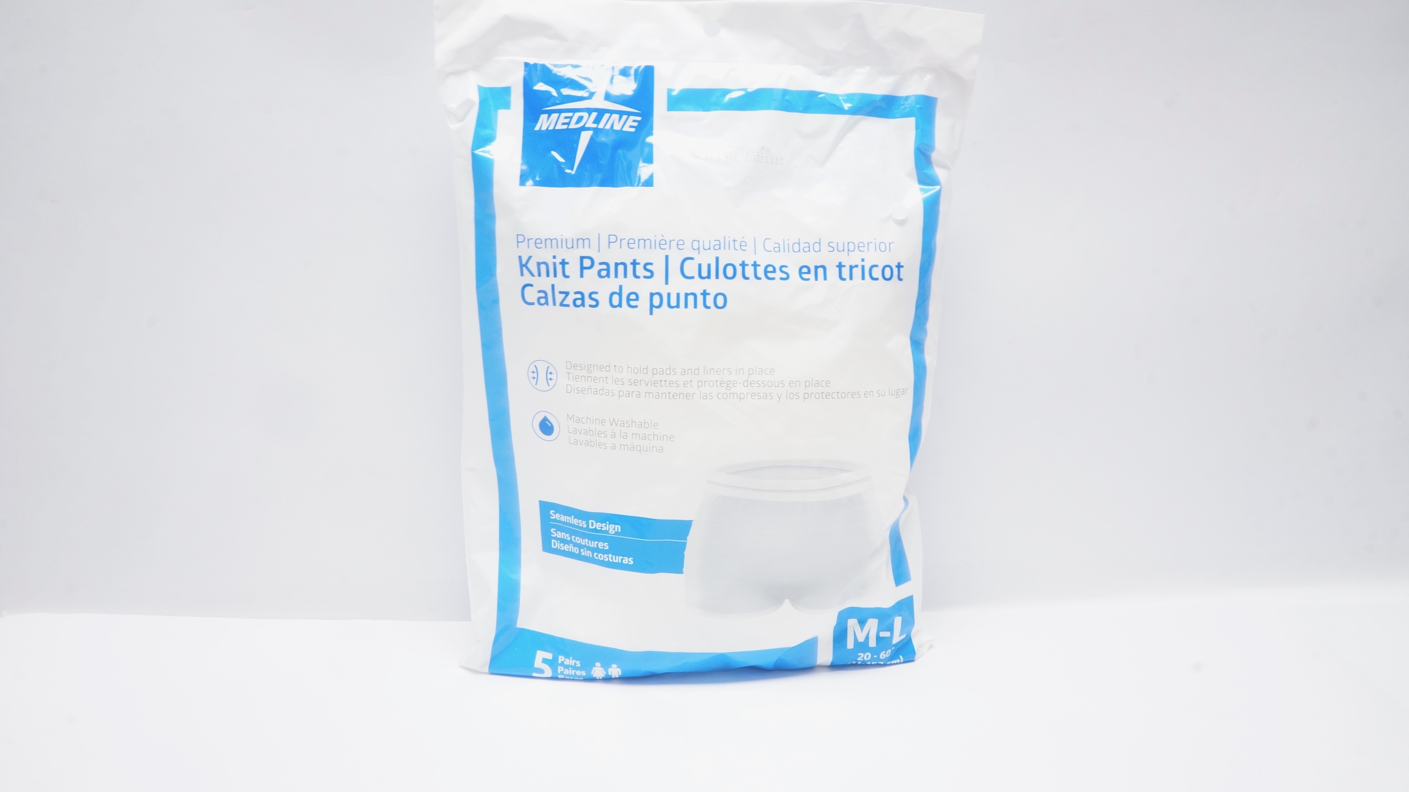 Medline MSC86300 Premium Knit Pants M-L 20-60inch - Pack of 5