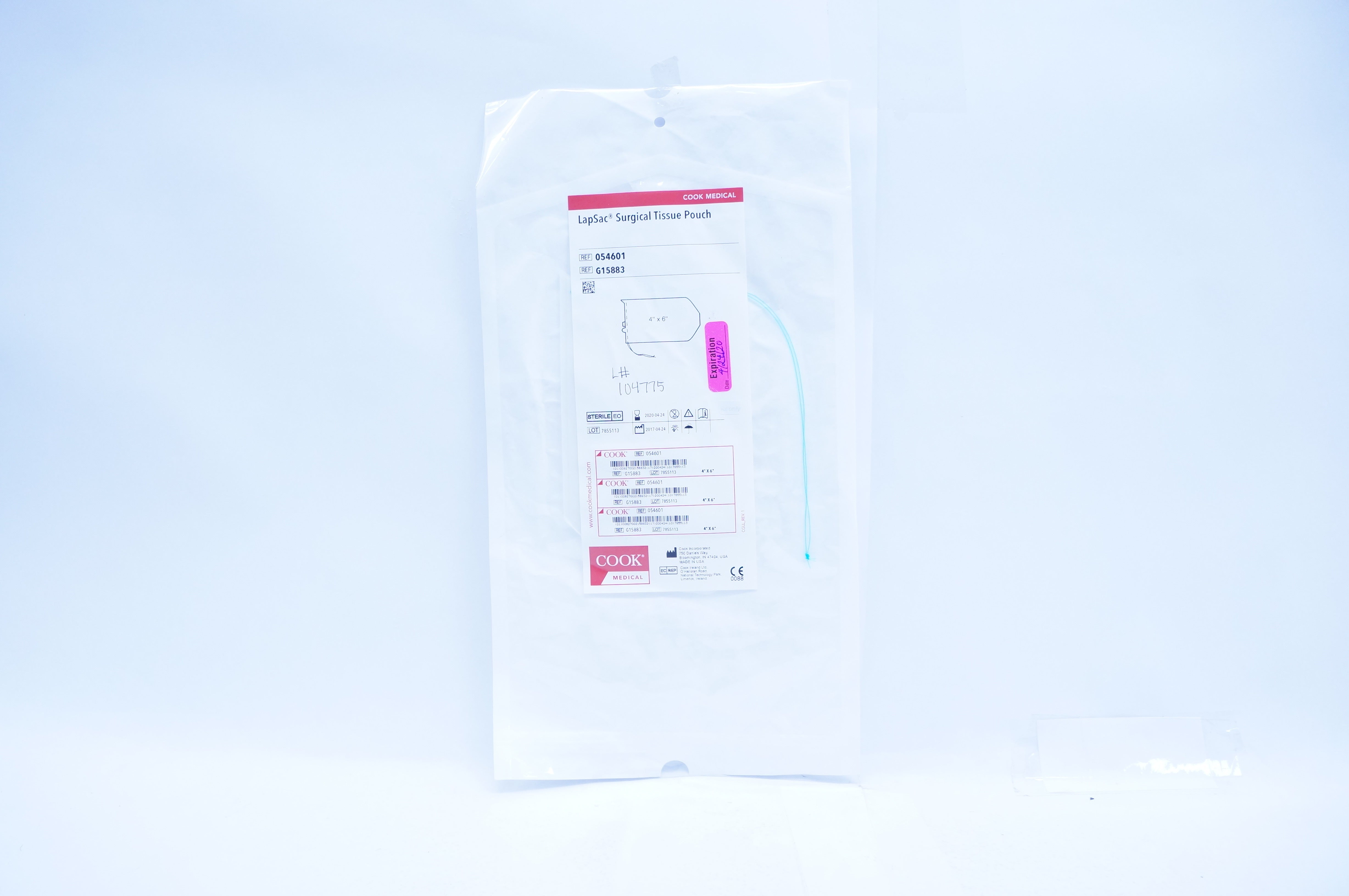 Cook Medical G15883 LapSac Surgical Tissue Pouch 4inch x 6inch (x)