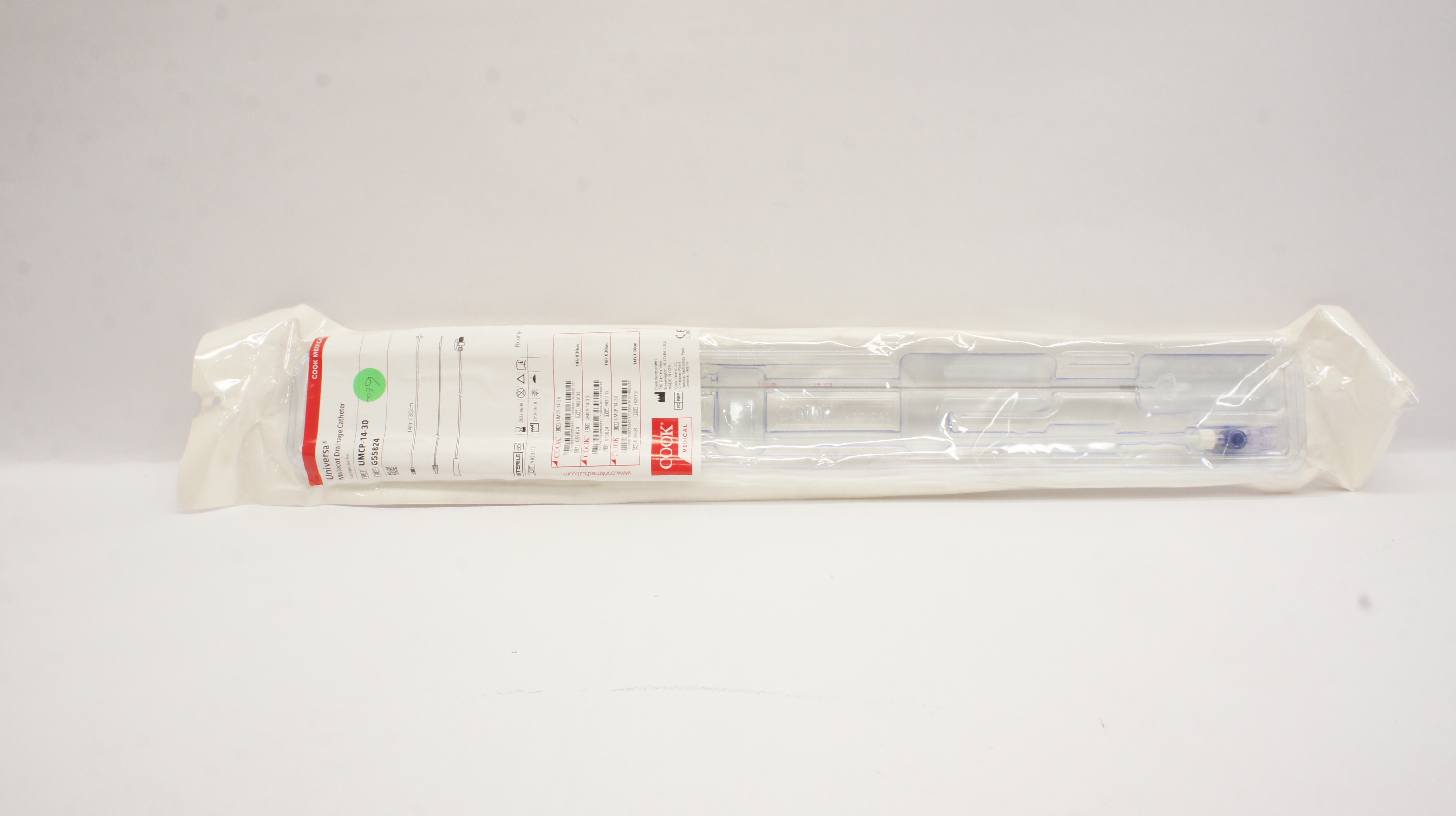 Cook G55824 Universa Malecot Drainage Cath. Suprapubic Set 14Fr x 30cm (x)
