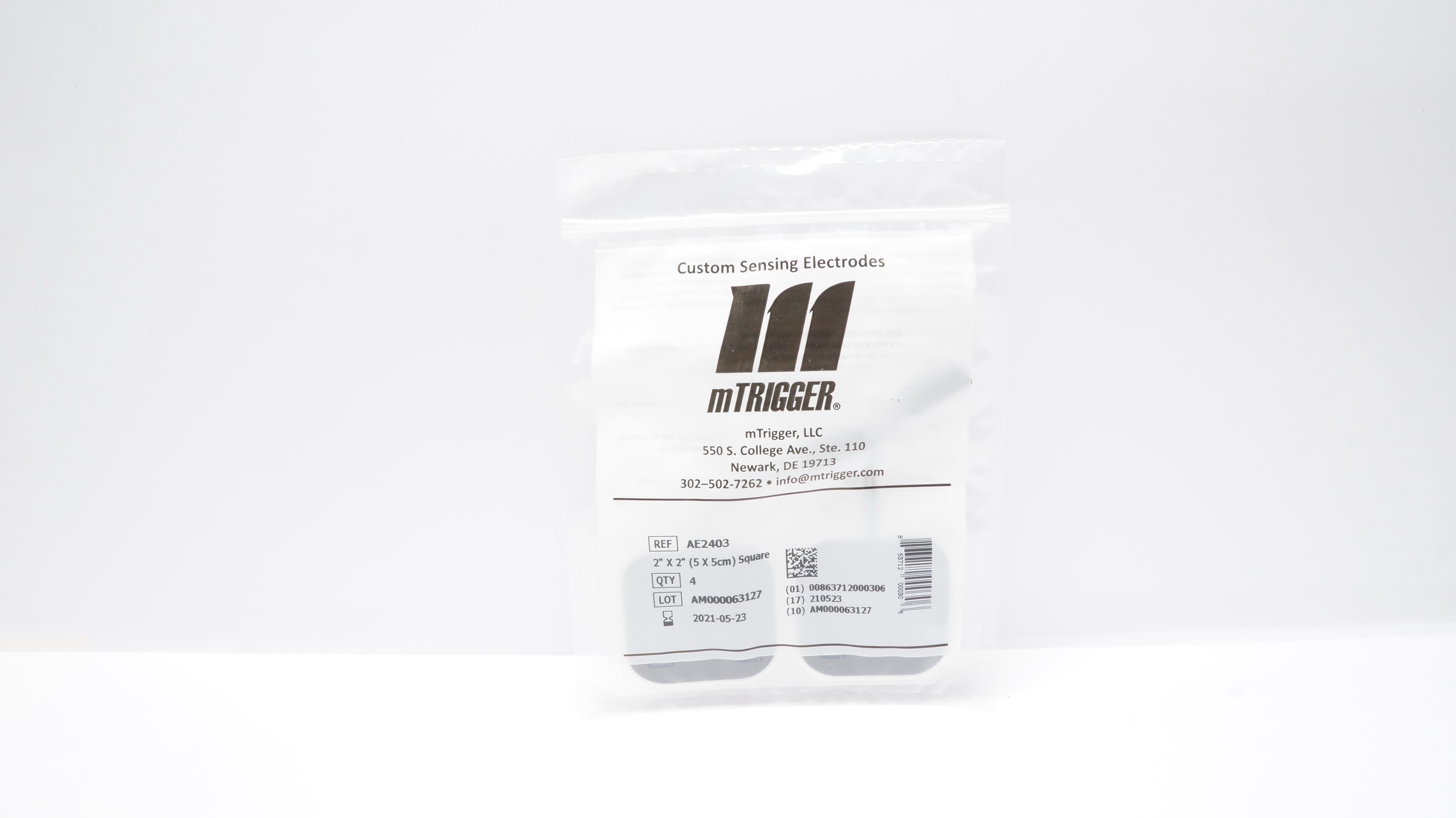 mTrigger AE2403 Custom Sensing Electrodes 2 x 2inch, Square (x) - Pack of 4