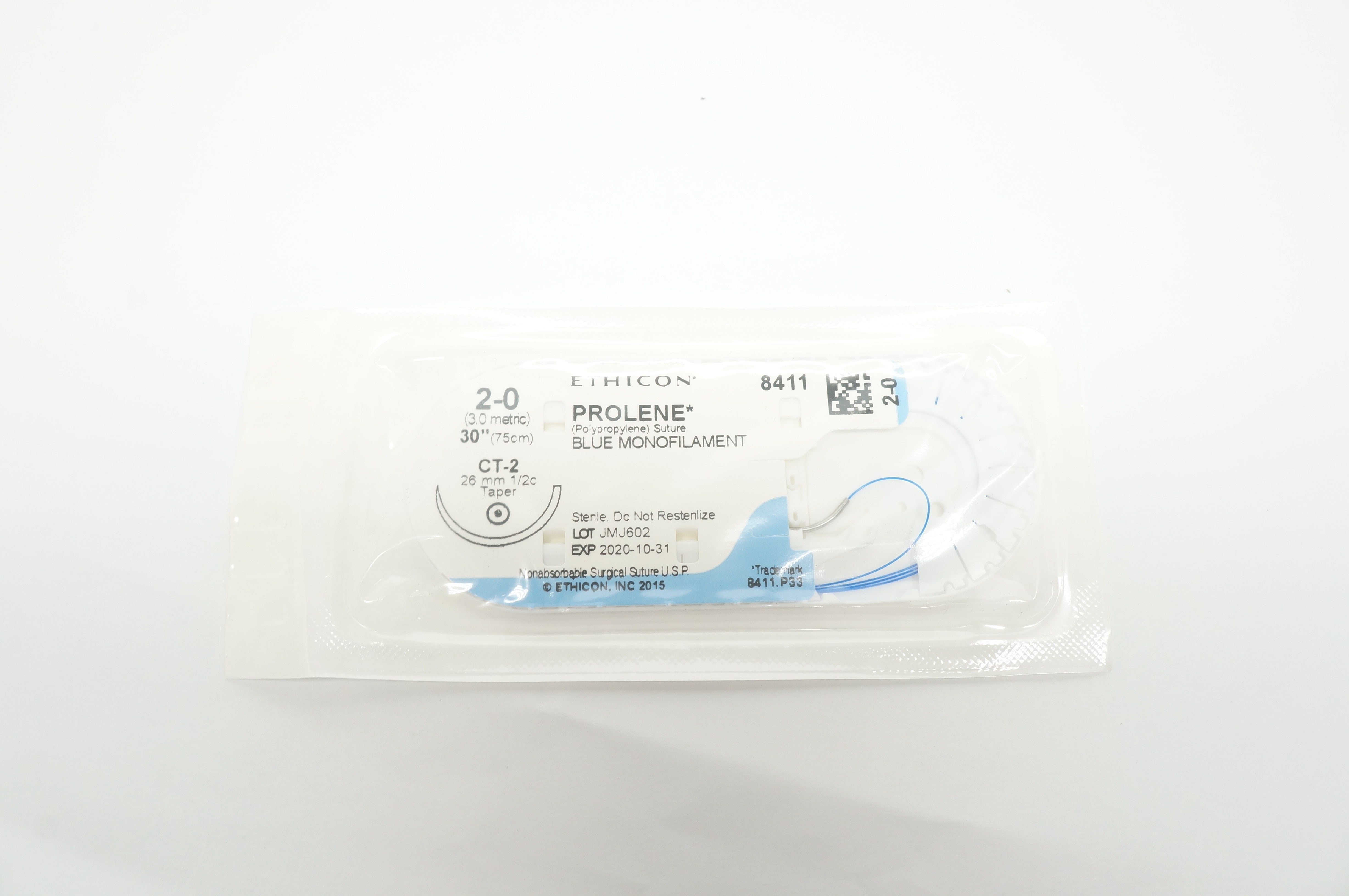 Ethicon 8411 2-0 PROLENE CT-2 26mm 1/2c Taperpoint 30inch (x)