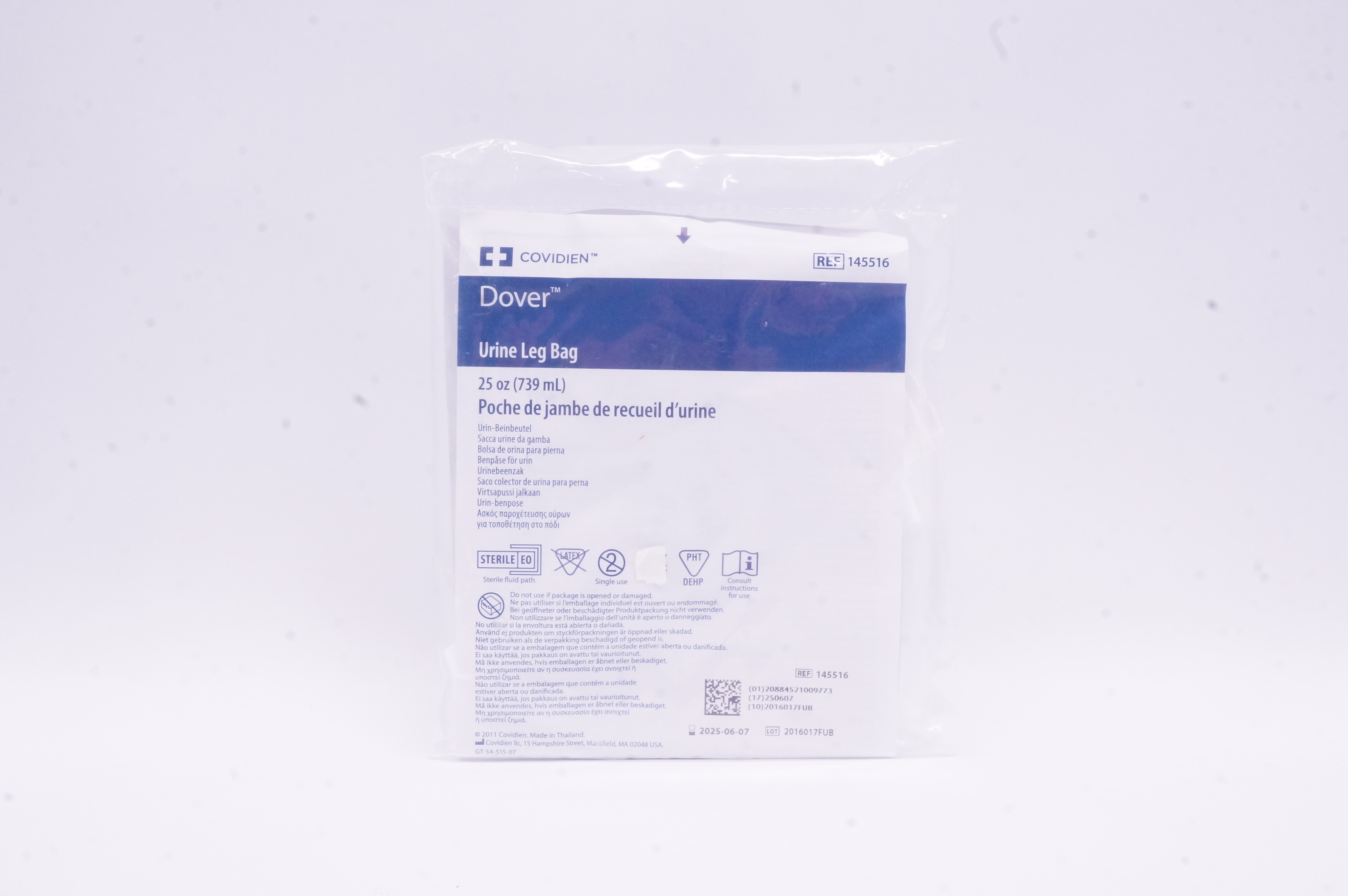 Covidien 145516 Dover Urine Leg Bag 25oz