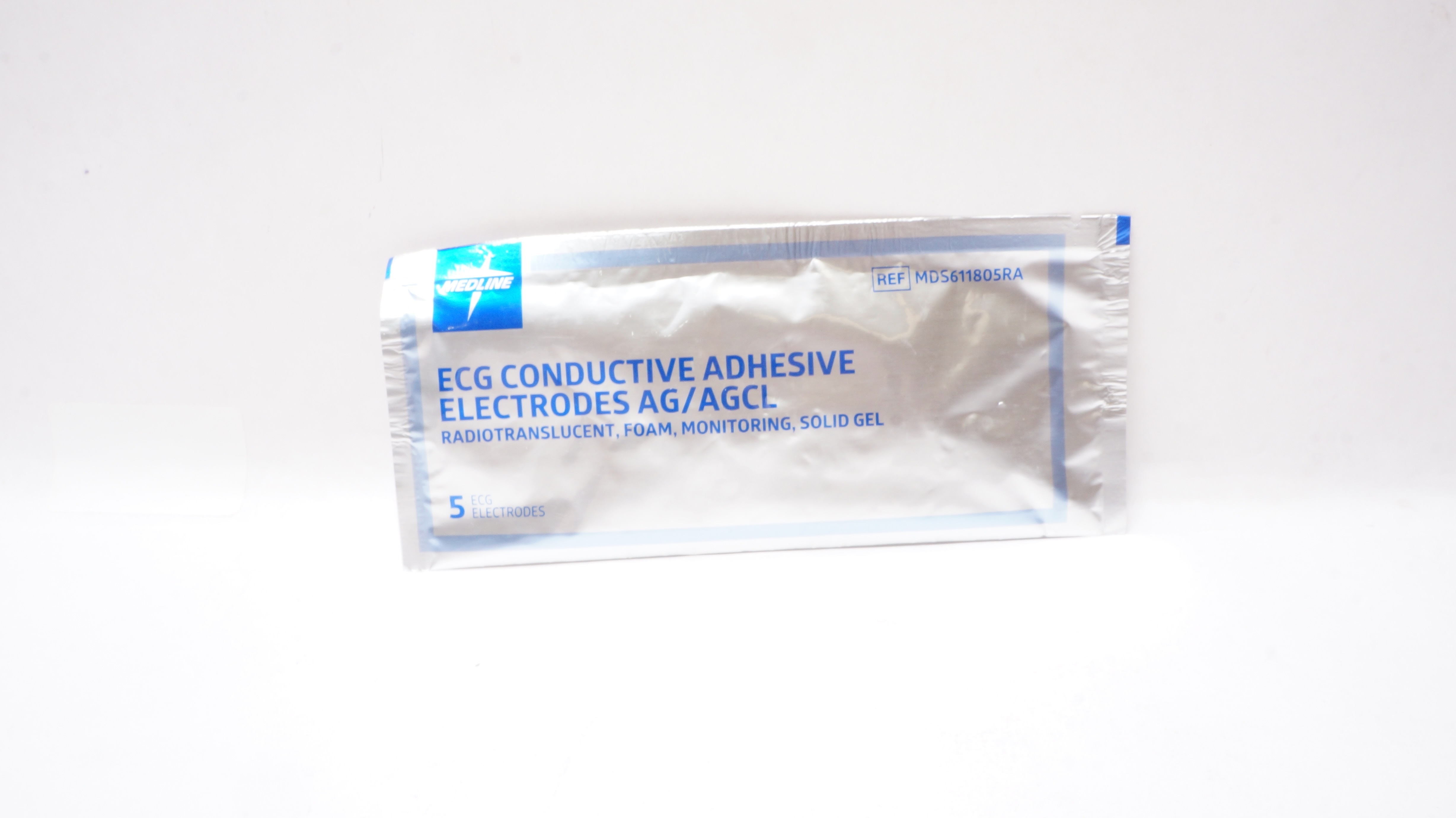 Medline MDS611805RA ECG Conductive Adhesive Electrodes AG/AGCL - Pack of 5 (x)