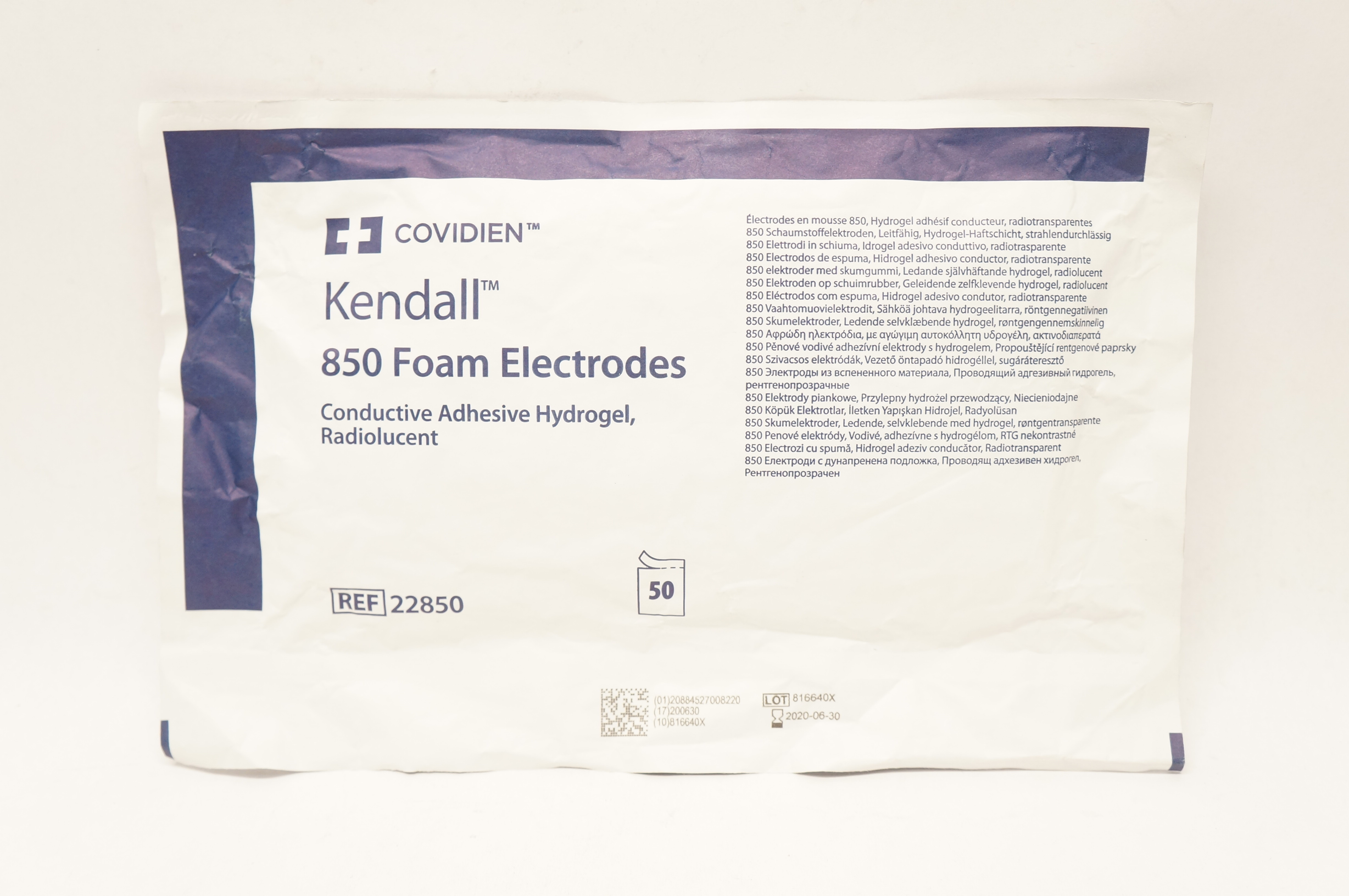 Covidien 22850 Kendall 850 Foam Electrodes (x) - Pack of 50