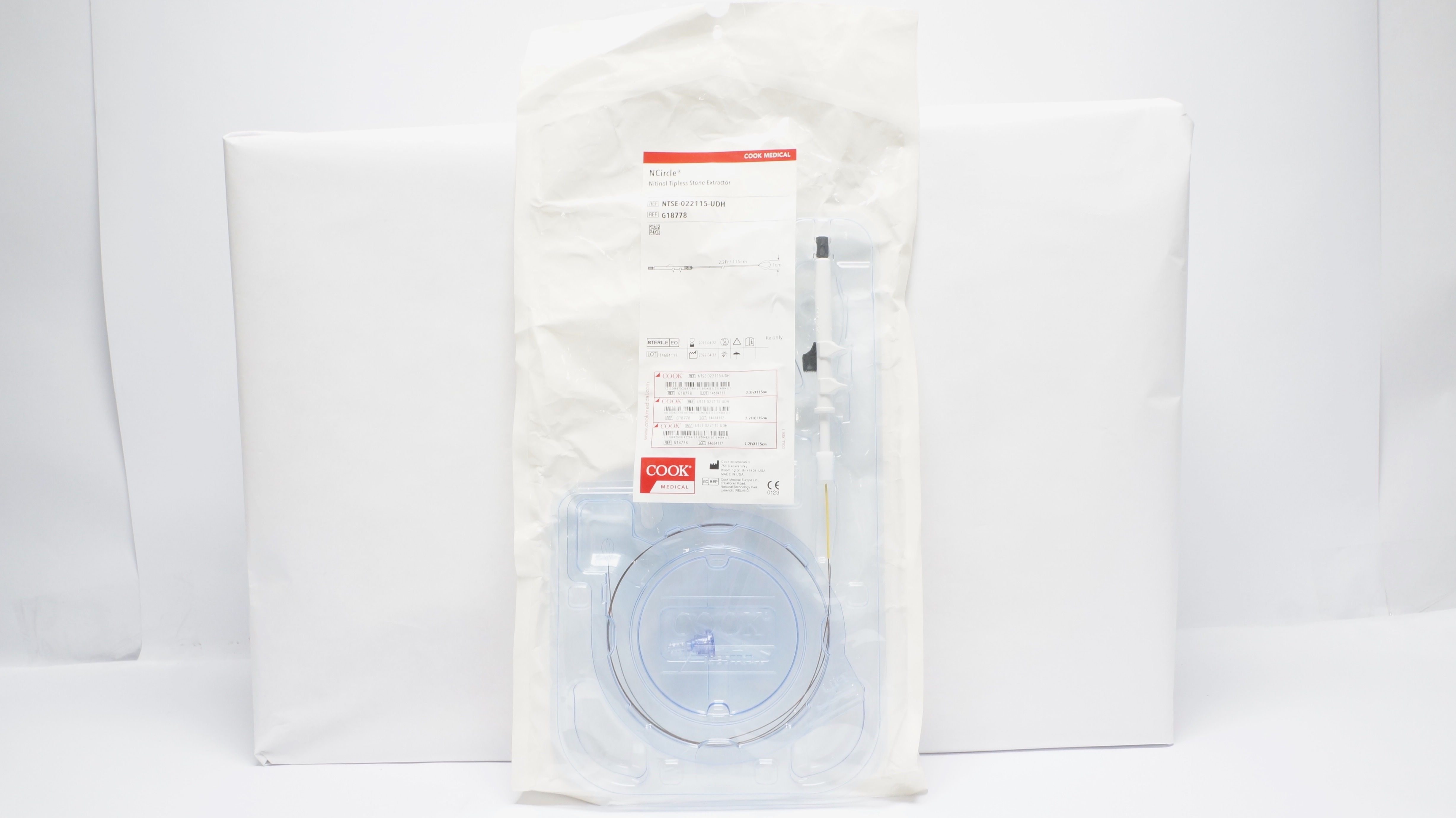 Cook G18778 NCircle Nitinol Tipless Stone Extractor 2.2Fr x 1cm (x)