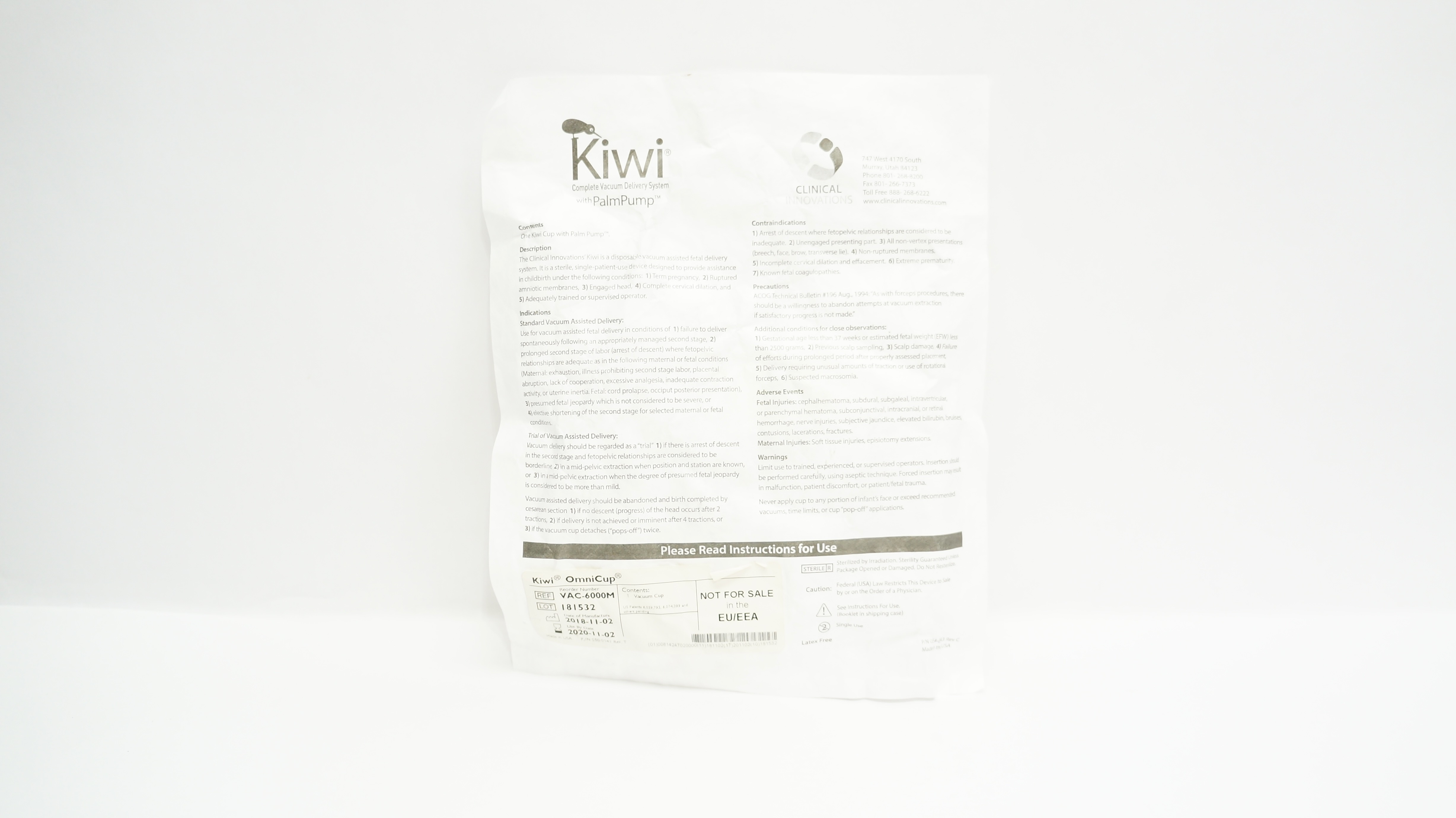 Kiwi VAC-6000M OmniCup Complete Vacuum Delivery System with PalmPump (x)