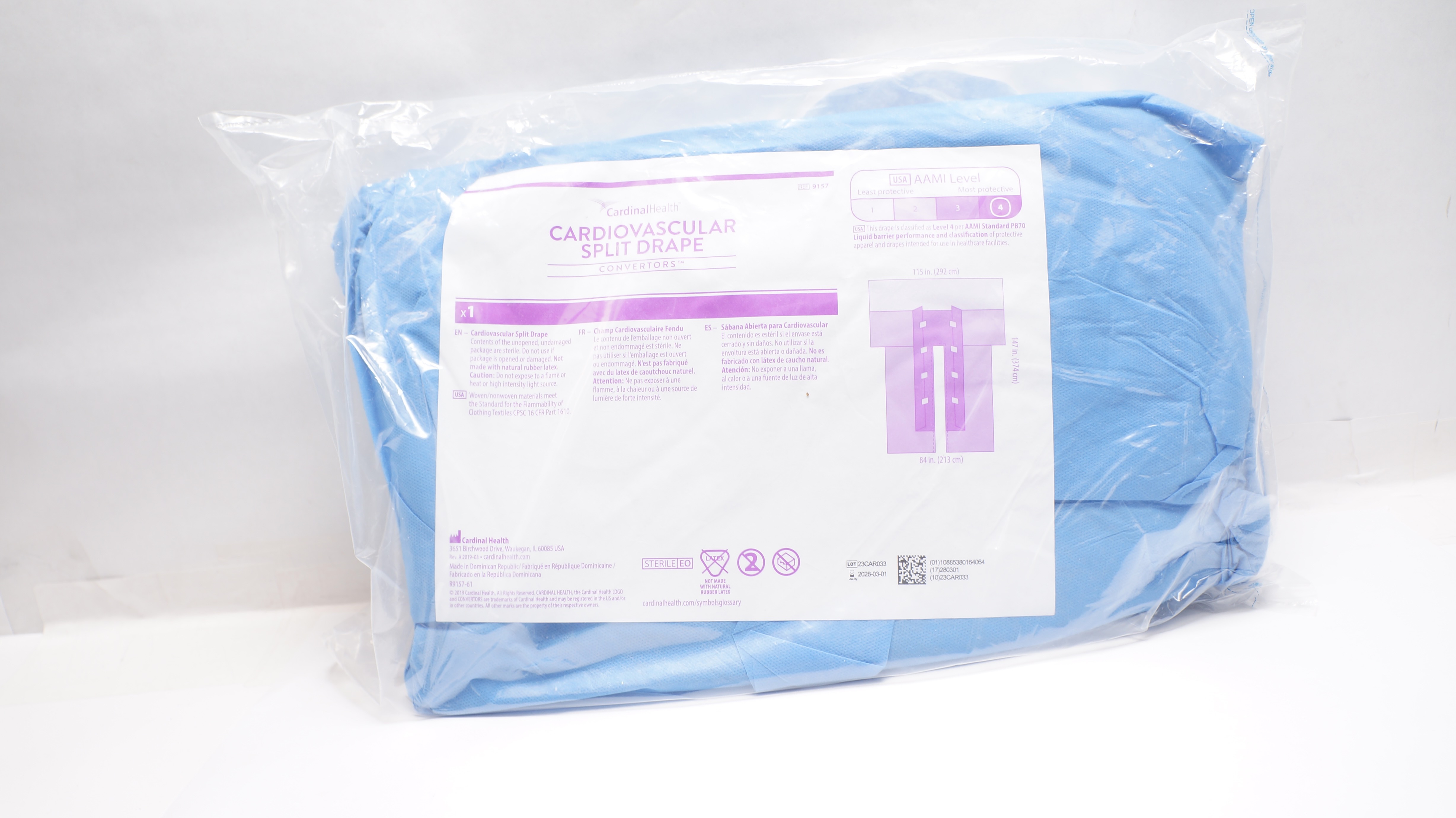 Cardinal Health 9157 Concertors Cardiovascular Split Drape