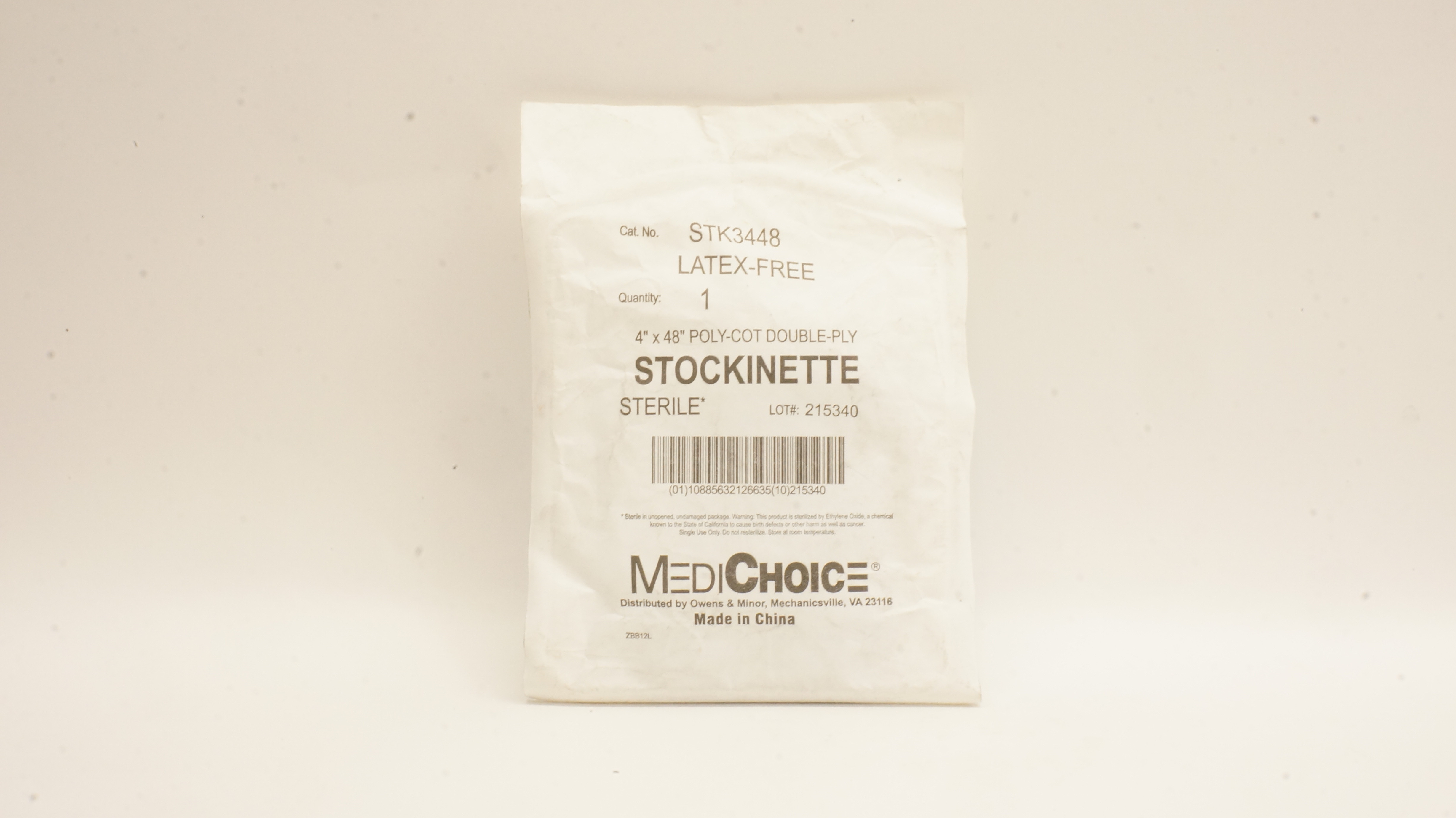 MediChoice STK3448 Stockinette Poly-Cot Double-Ply 4 inch x 48 inch