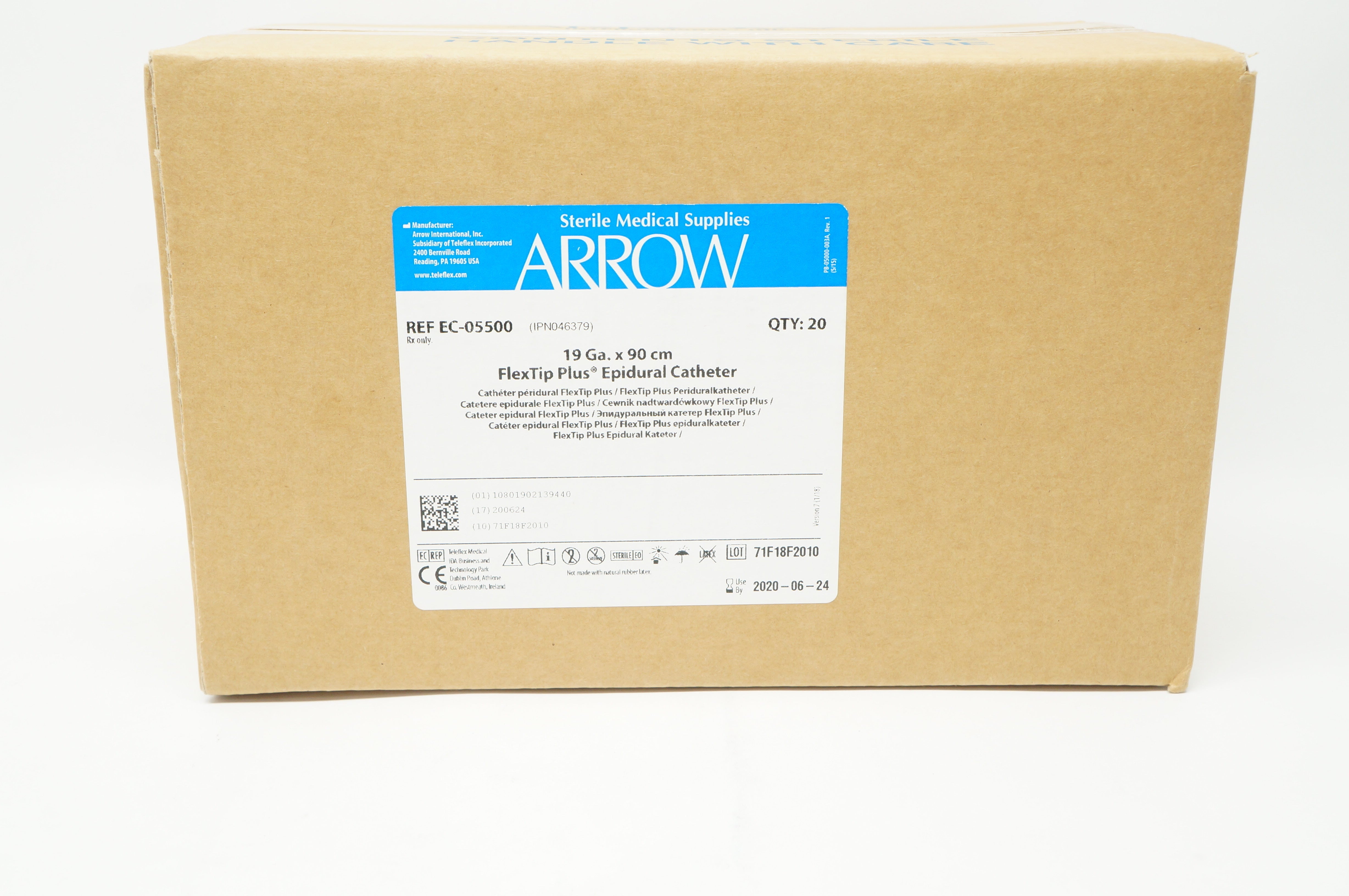 Teleflex EC-05500 Arrow FlexTip Plus Epidural Cath. 19Ga x 90cm  (x) - Box of 20