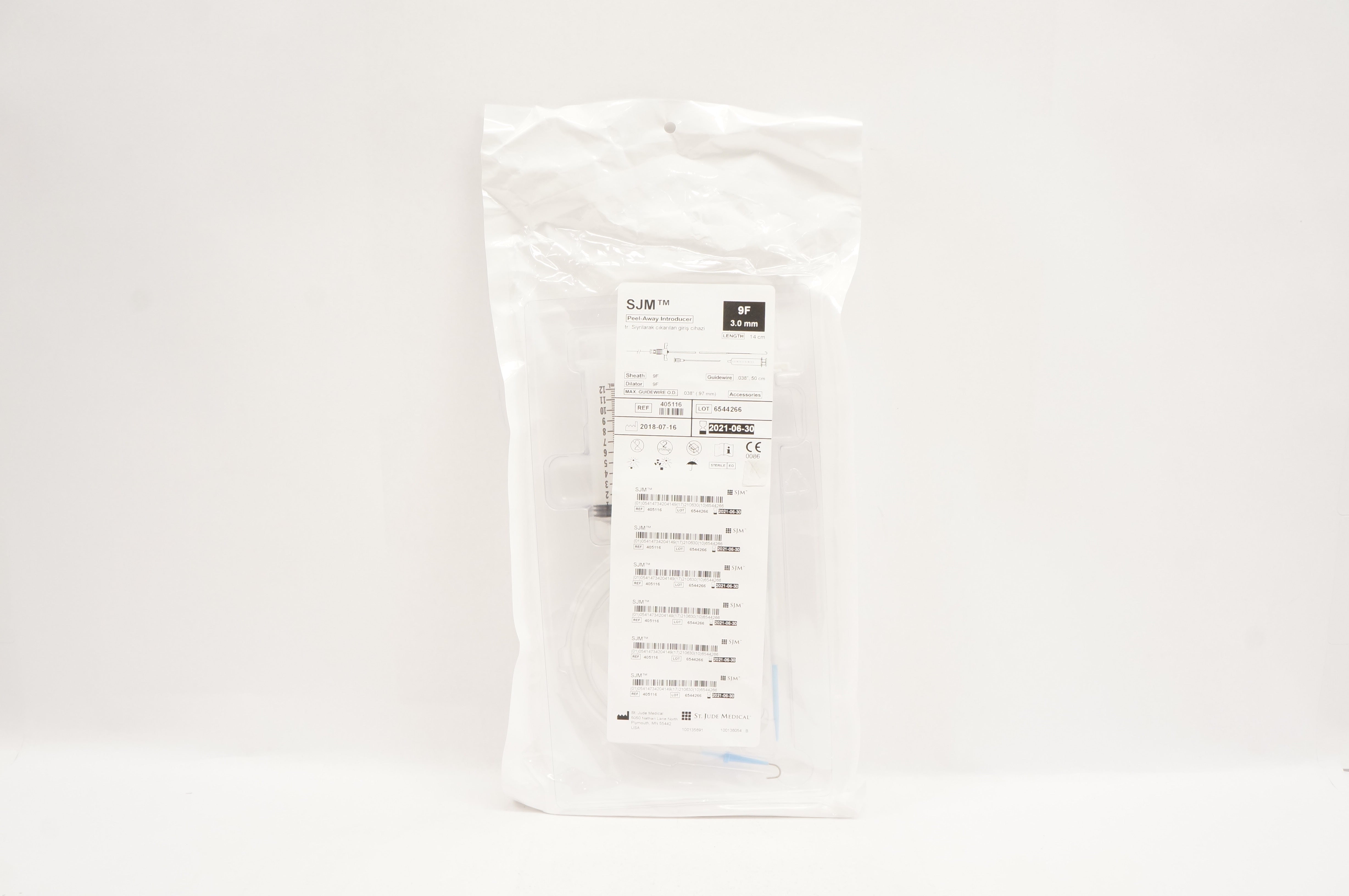 St.Jude Medical 405116 Peel-Away Introducer 9F x 3.0mm x 14cm (x)