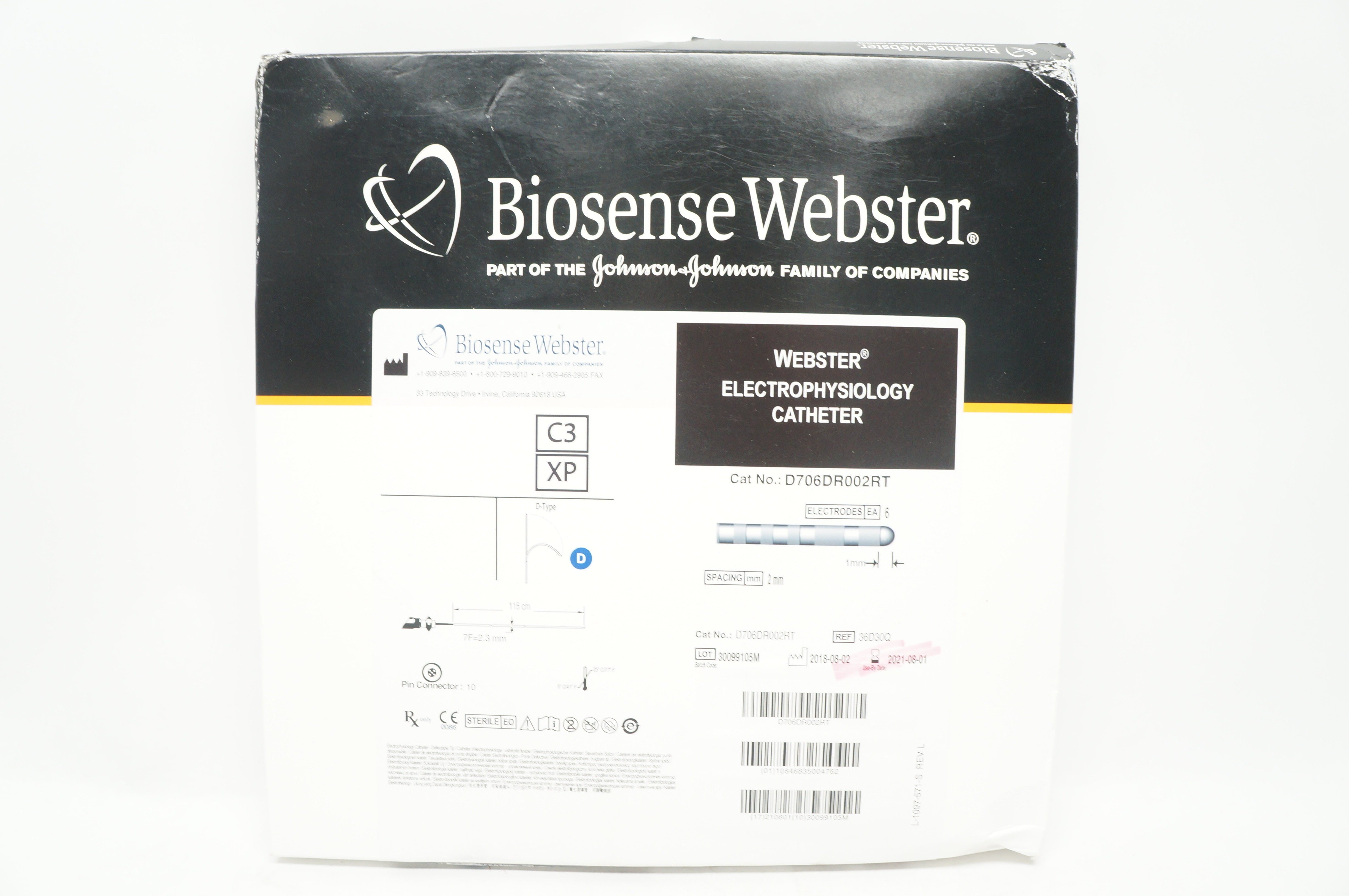 Biosense Webster 36D30Q Electrophysiology Cath. 7 Fr x 115 cm (x)