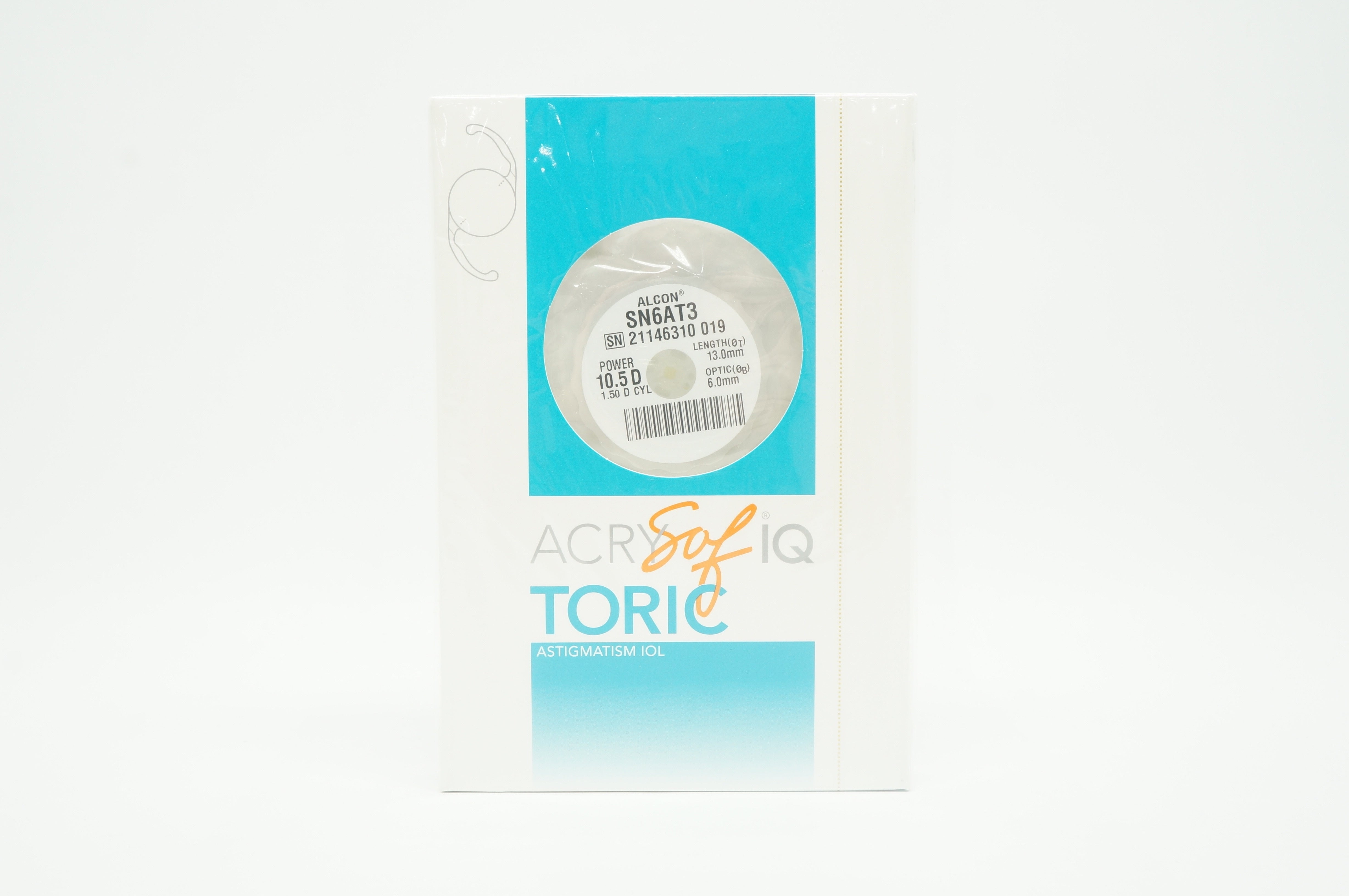AcrySof IQ SN6AT3 Alcon Toric Astigmatism IOL 10.5D x 13.0 mm (x)