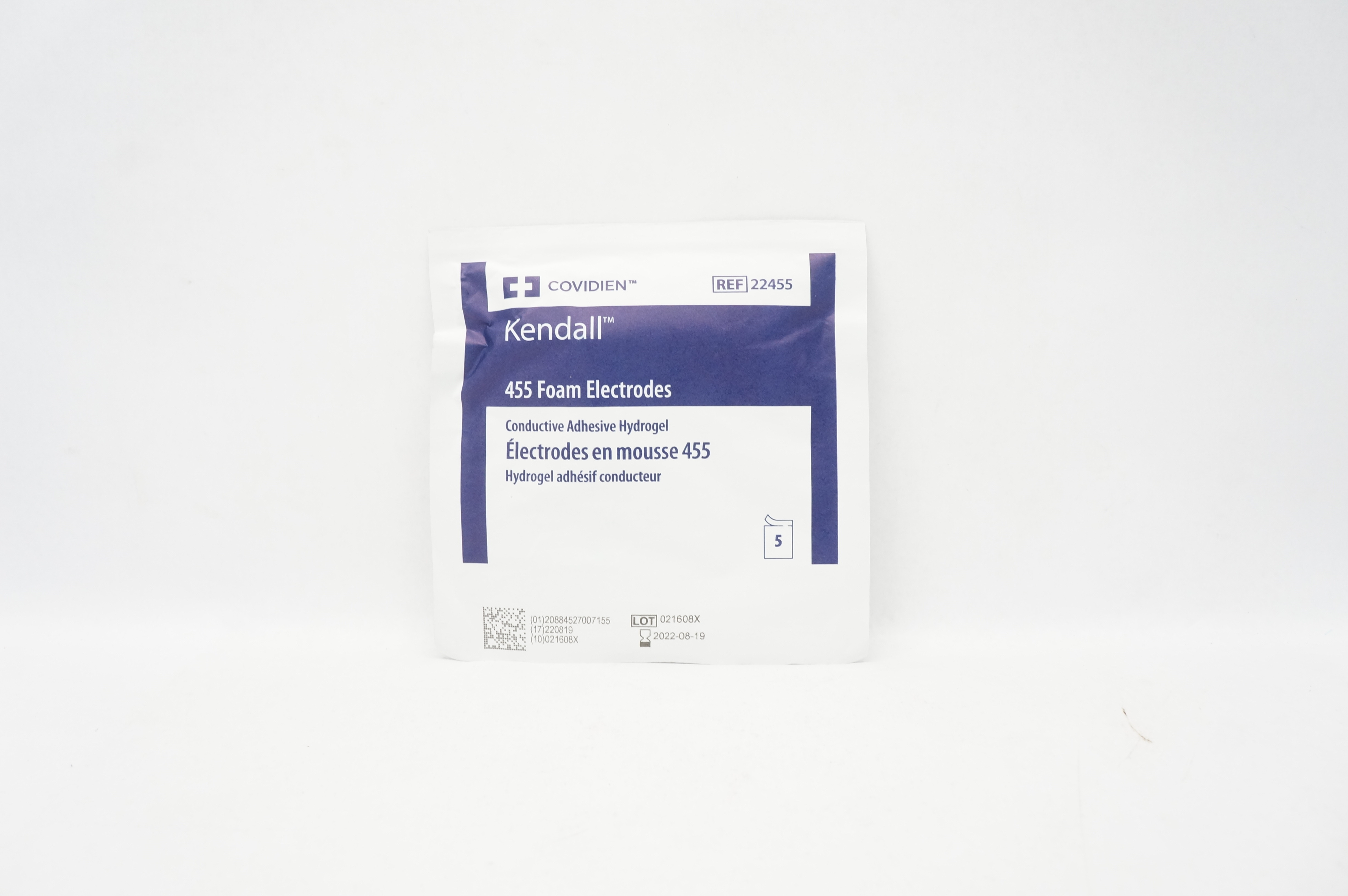 Covidien 22455 Kendall 455 Foam Electrodes - Pack of 5
