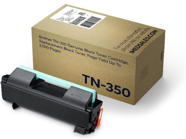 Brother TN-350 Genuine Black Toner Cartridge, Replacement