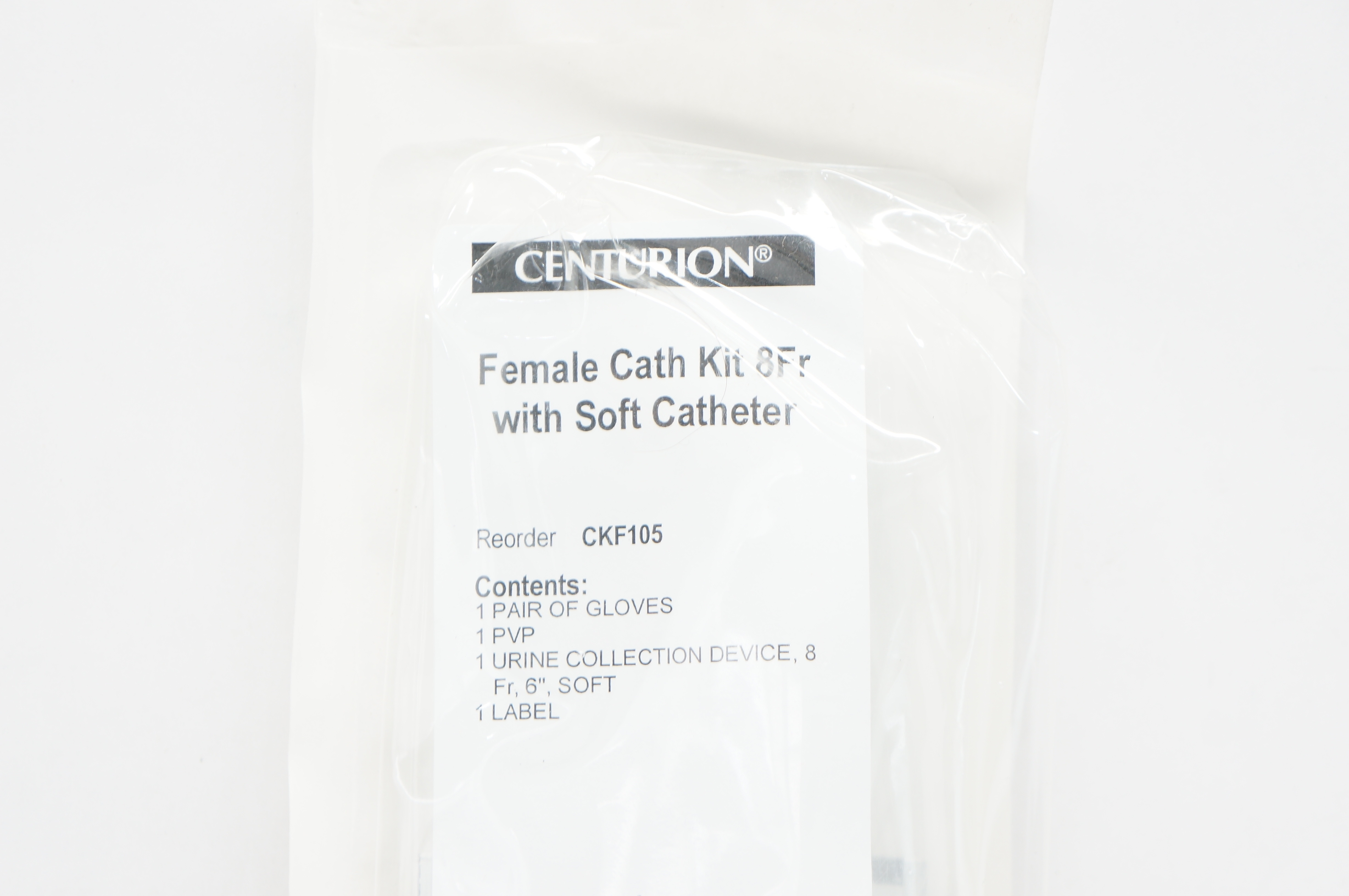 Centurion CKF105L Female Cath Kit 8Fr Soft with Surgical Lube (x)