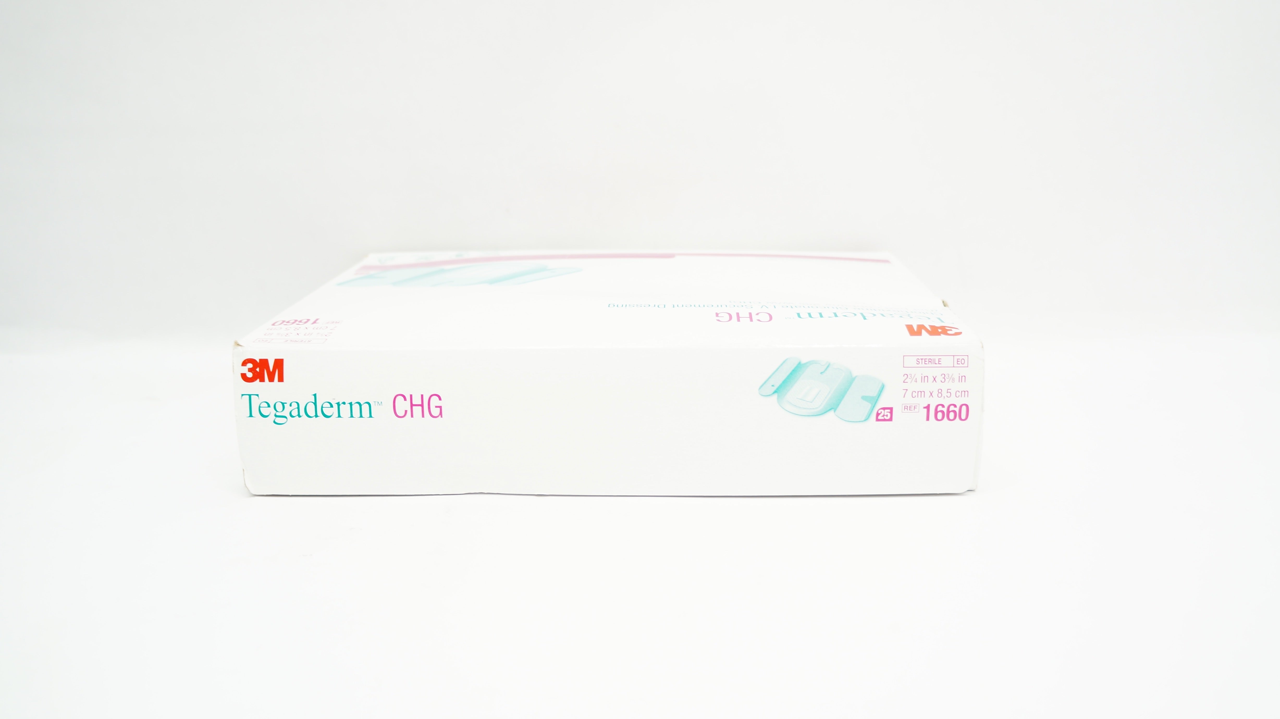 3M 1660 Tegaderm Chlorhexidine Gluconate IV Dressing 2-3/4x3-3/8inch - Box of 24