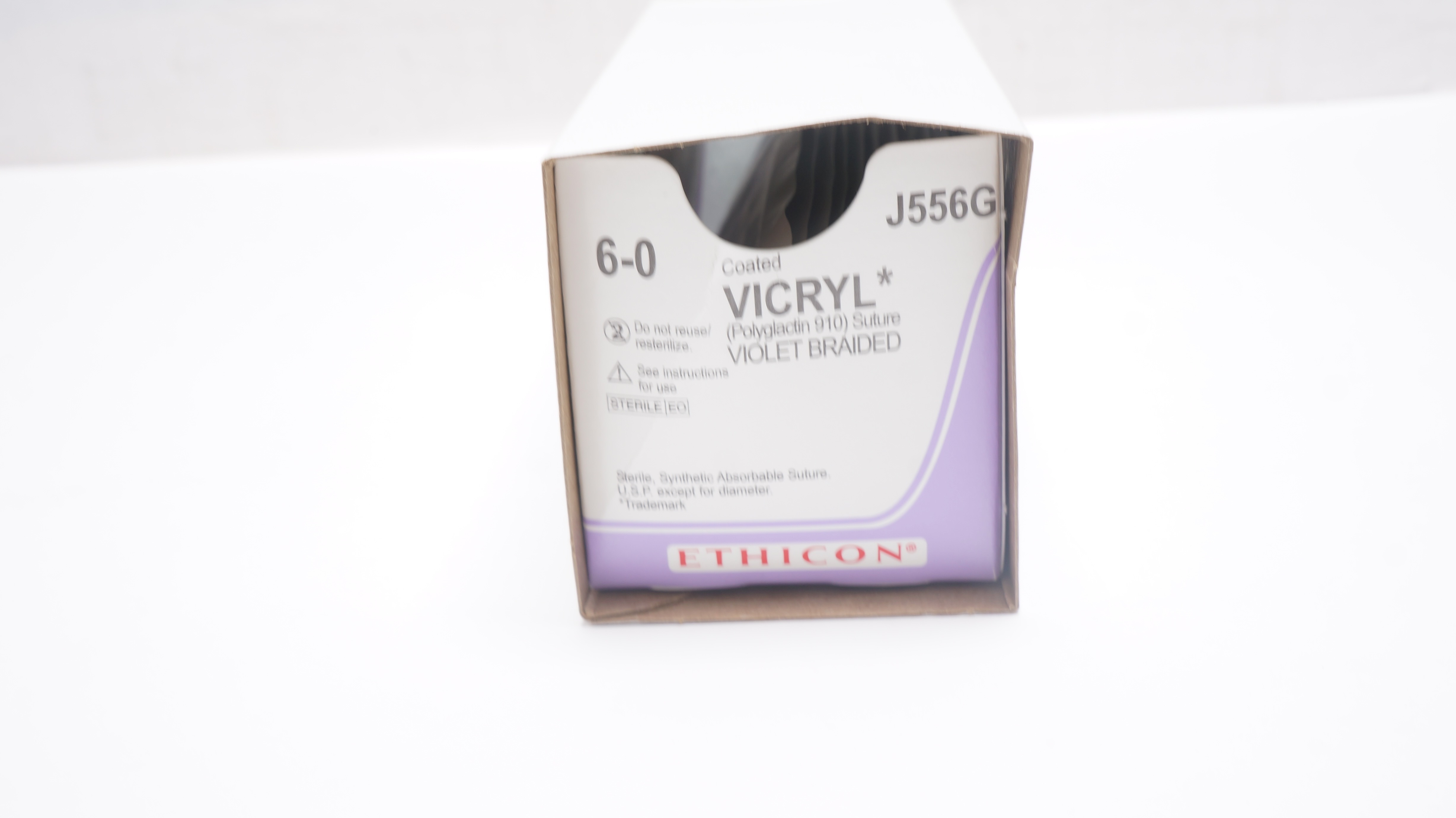 Ethicon J556G 6-0 Coated Vicryl Stre S-29 7.6mm 1/4c 12inch (x) - Box of 12