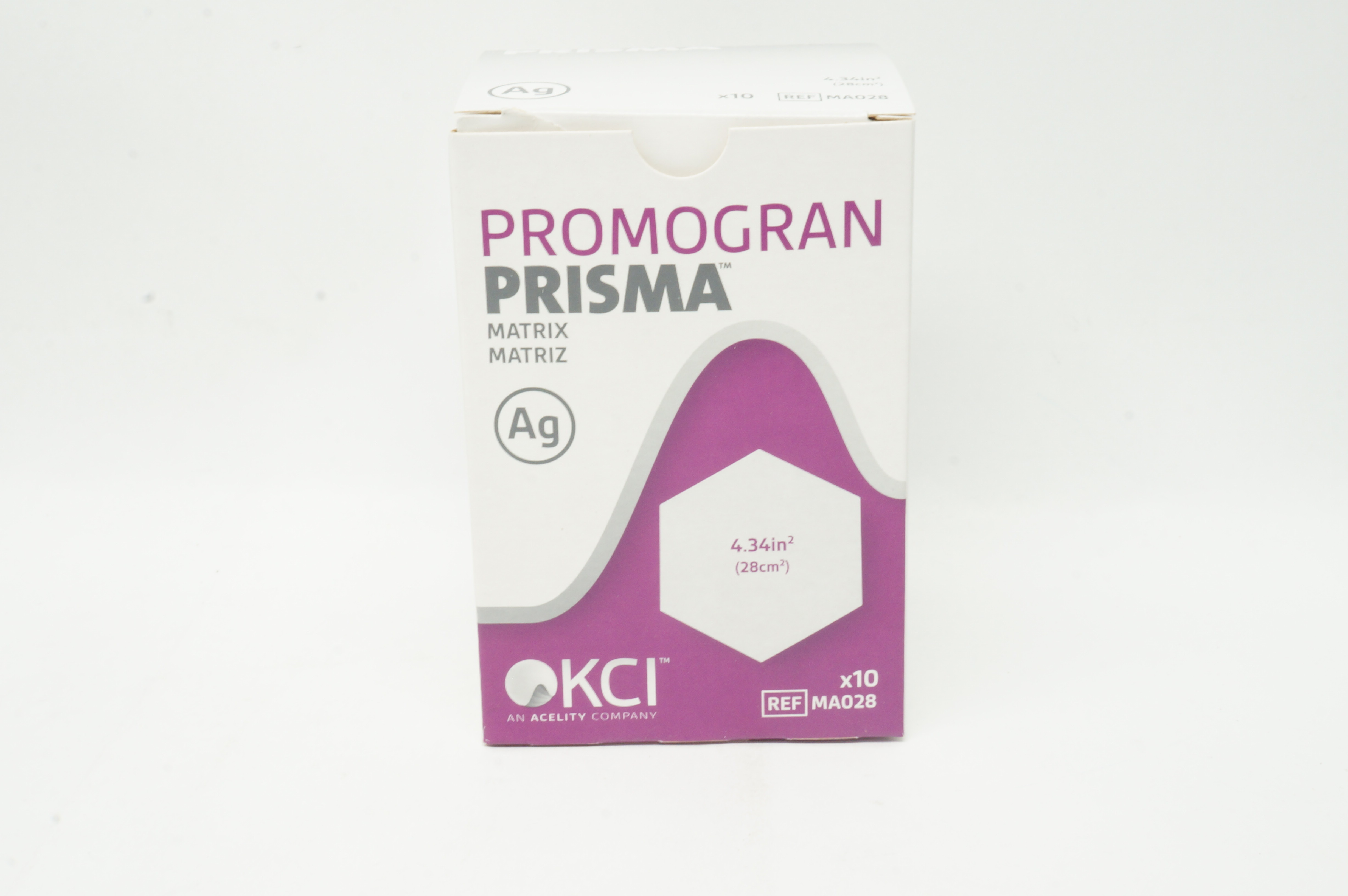 KCI MA028 Acelity Promogran Prisma Ag Matrix 4.34inch 2 (x) - Box of 10