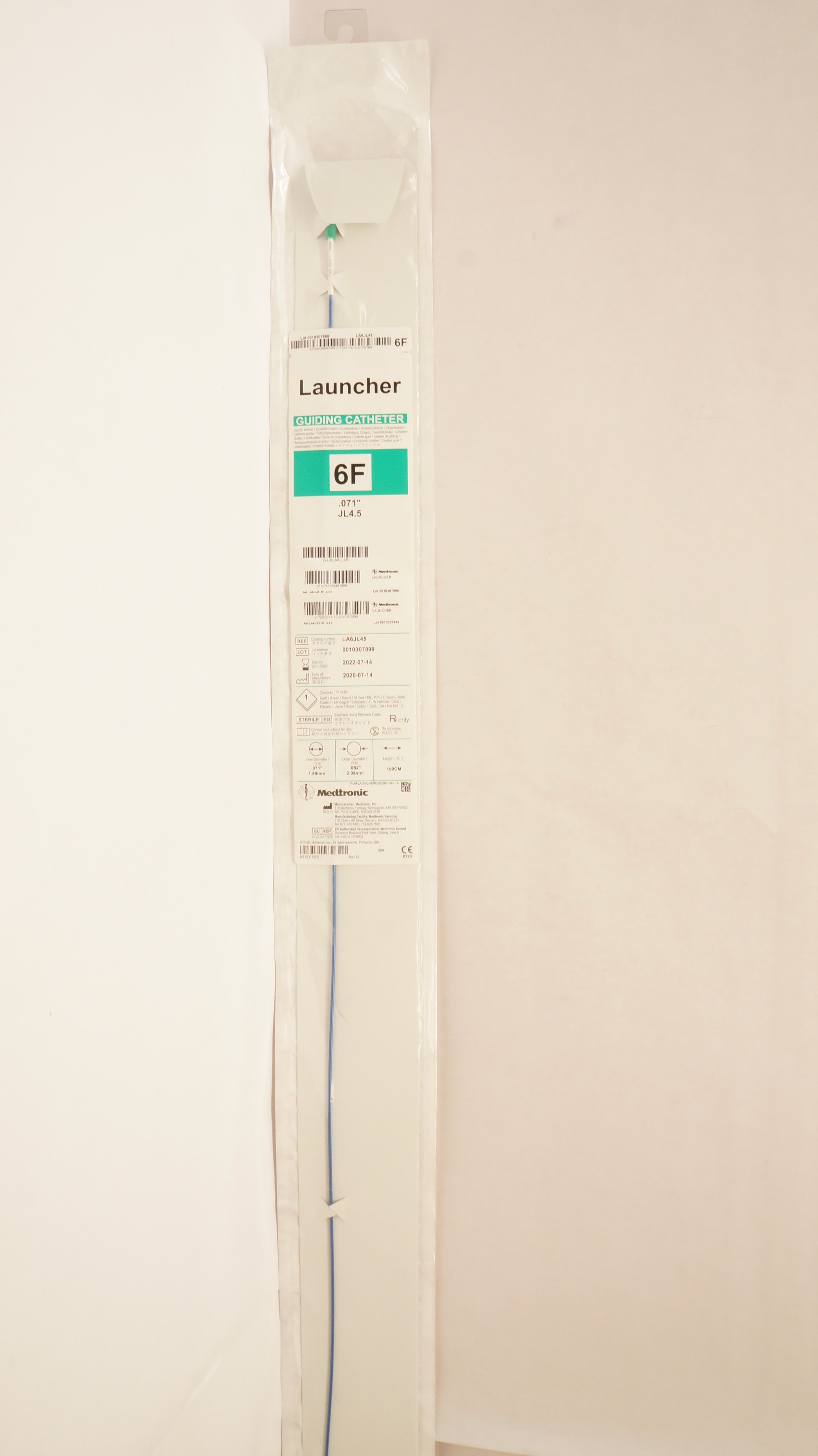 Medtronic LA6JL45 Launcher Guiding Cath. JL4.5 6F x .071inch (x)