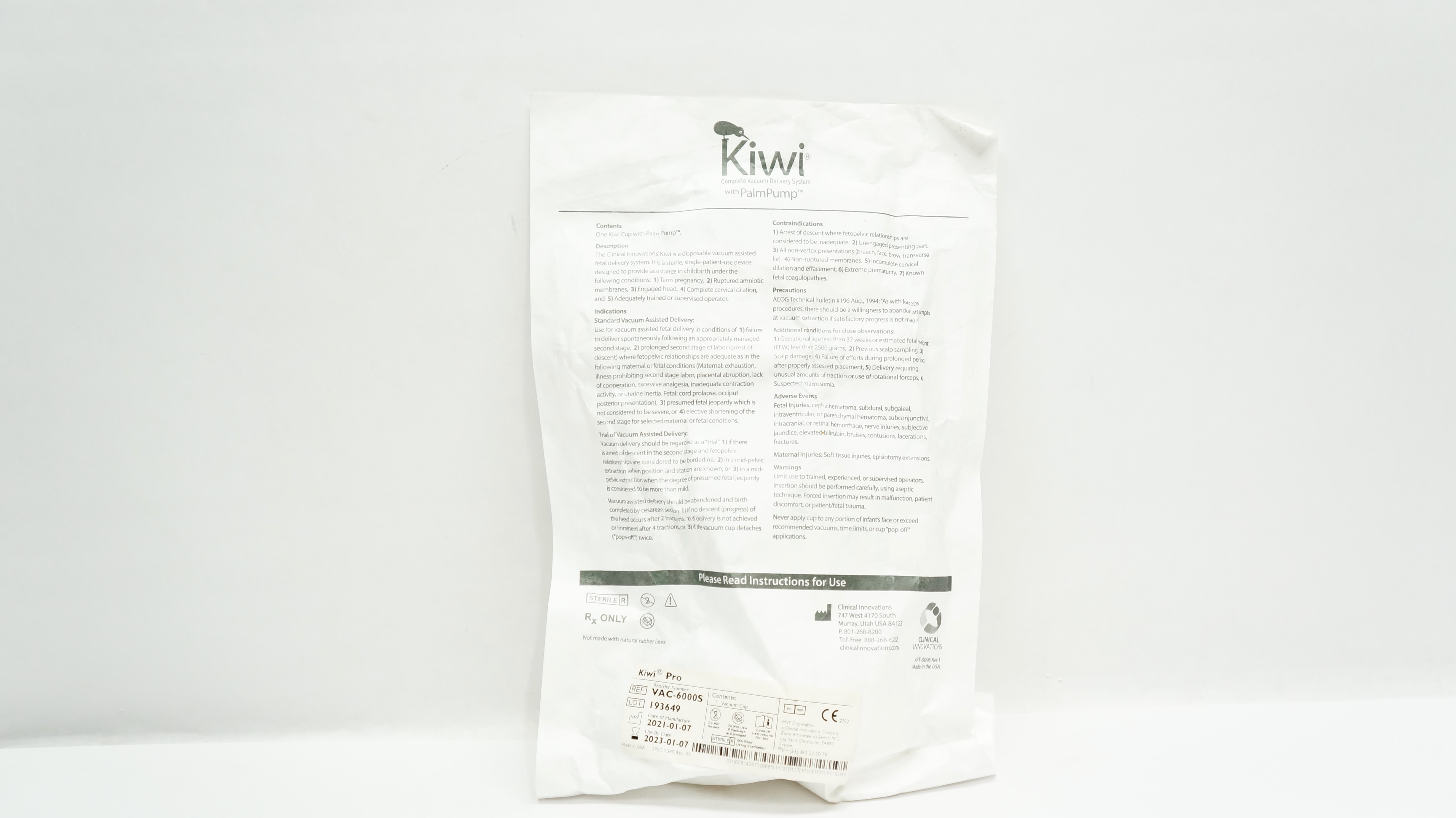 Clinical Innovations VAC-6000S Kiwi Pro Complete Vacuum Delivery System (x)
