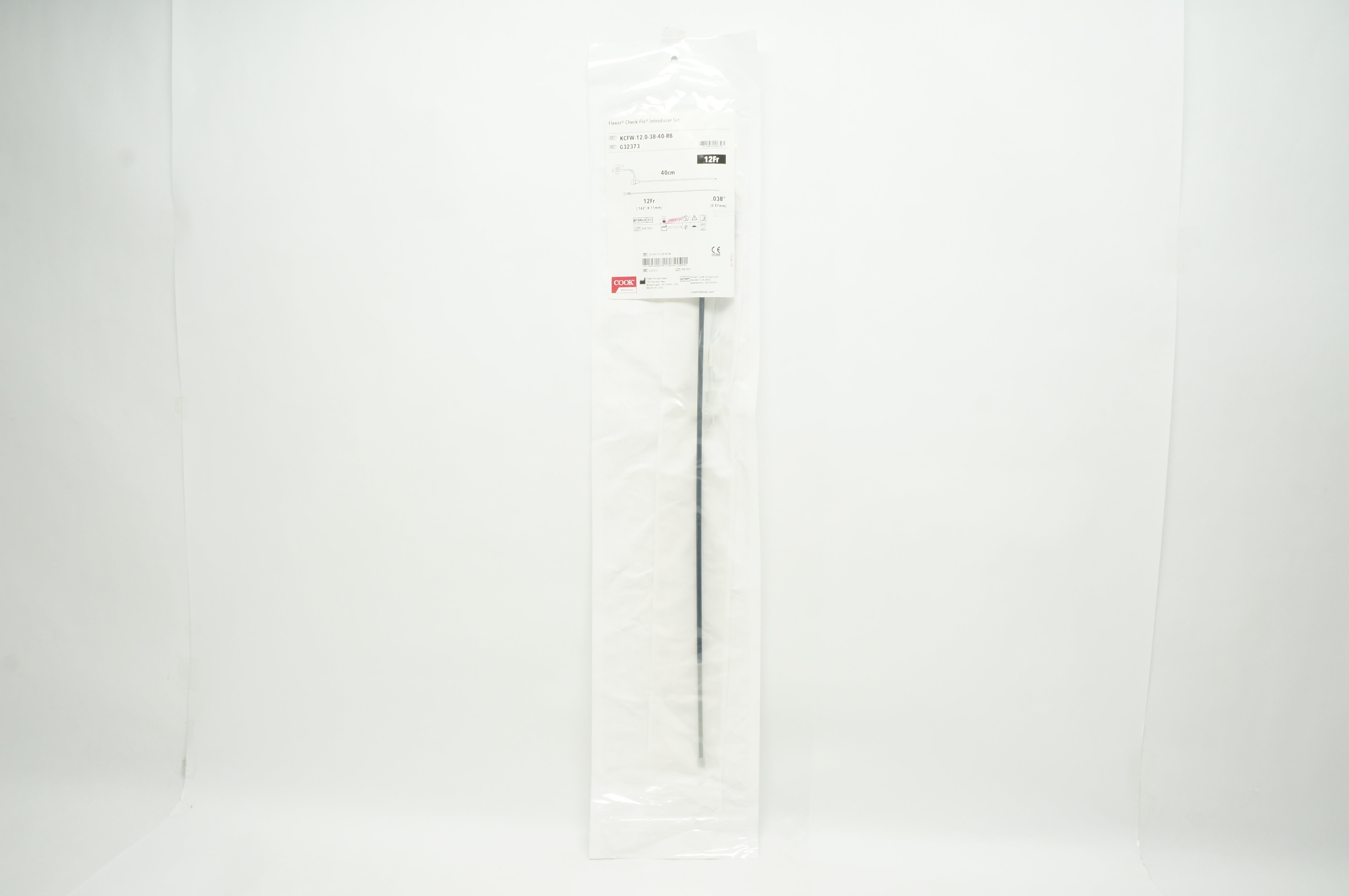 Cook Medical G332373 Flexor Check-Flo Introducer Set 12Fr x 0.38 inch (x)