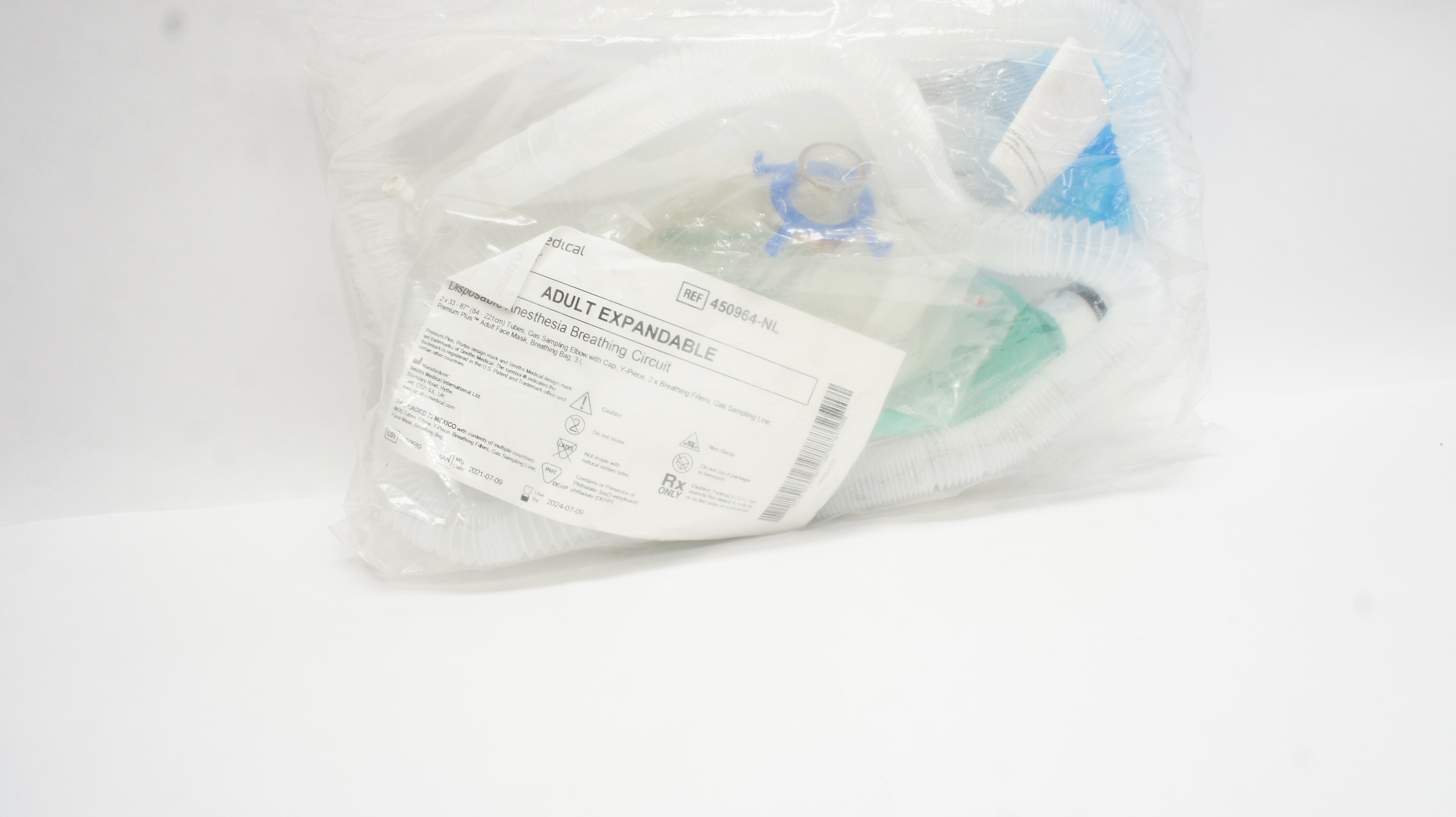 Smiths Medical 450964-NL Disposable Anesthesia Breathing Circuit