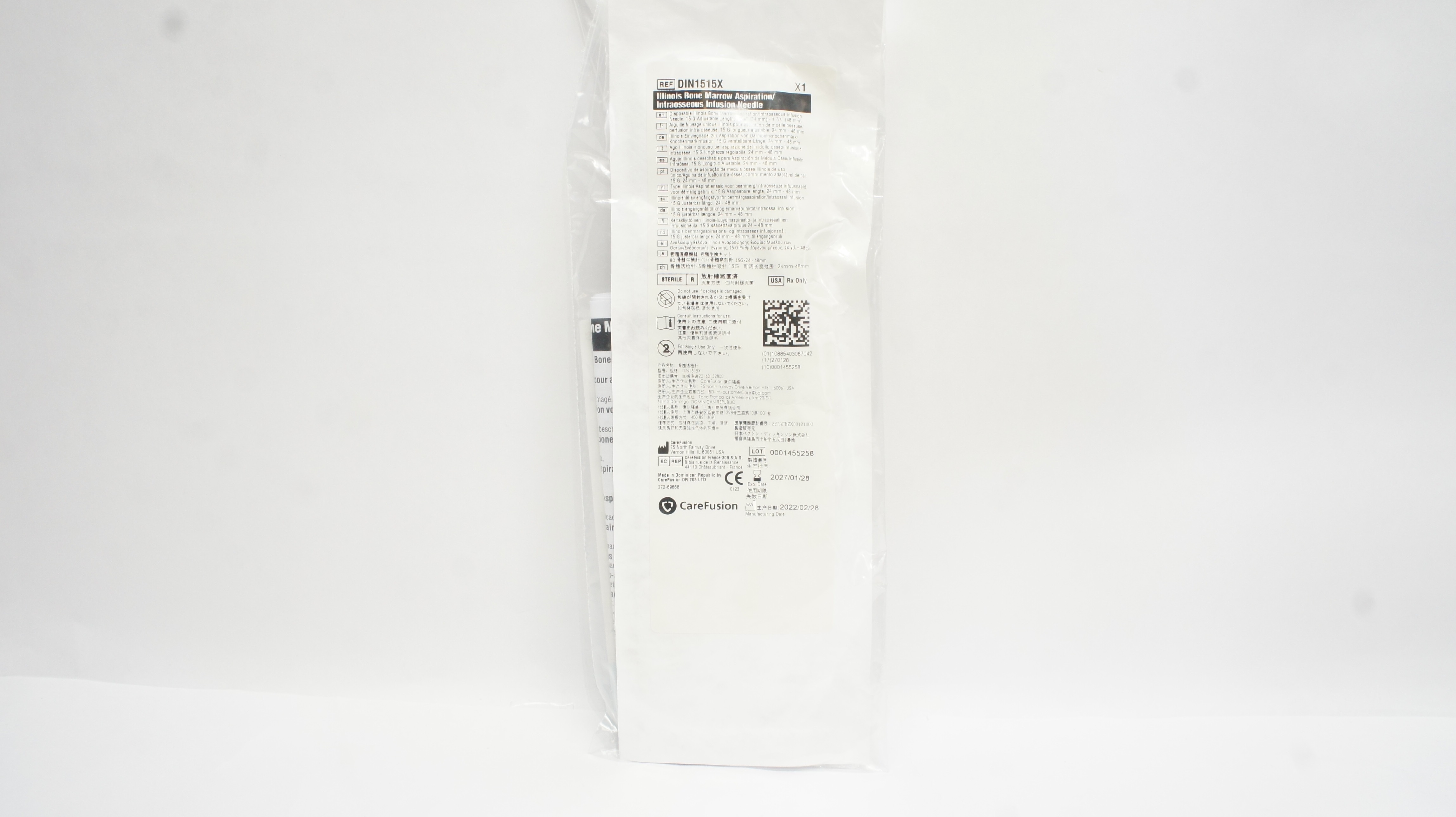 CareFusion DIN1515X Bone Marrow Aspiration/Intraosseous Infusion Ndle. 15G