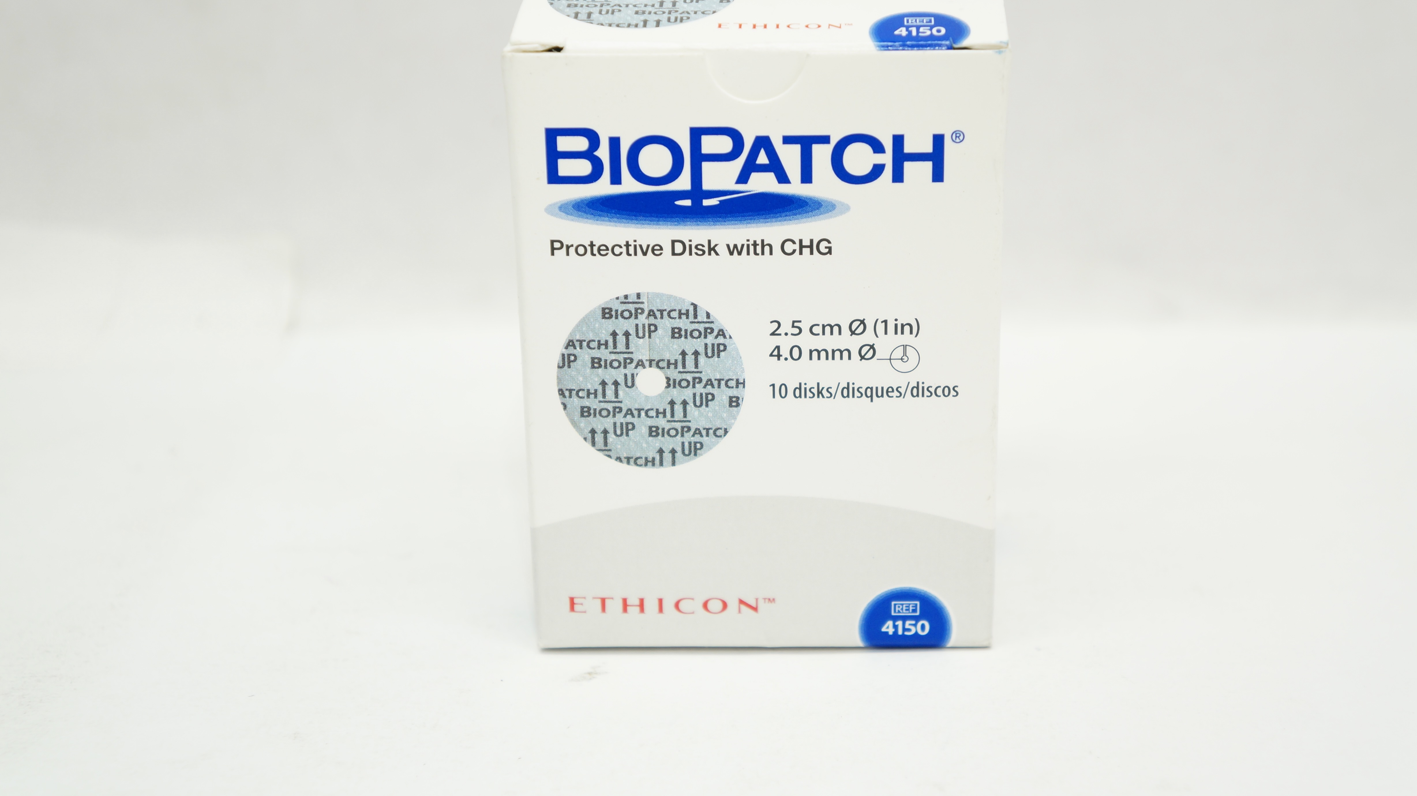 Ethicon 4150 BioPatch Protective Disk with CHG 1inch x 4.0mm (x) - Box of 10