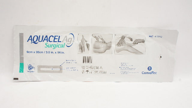 ConvaTec 412012 Aquacel Ag Surgical Hydrofiber Dressing 3.5inch x 14inch