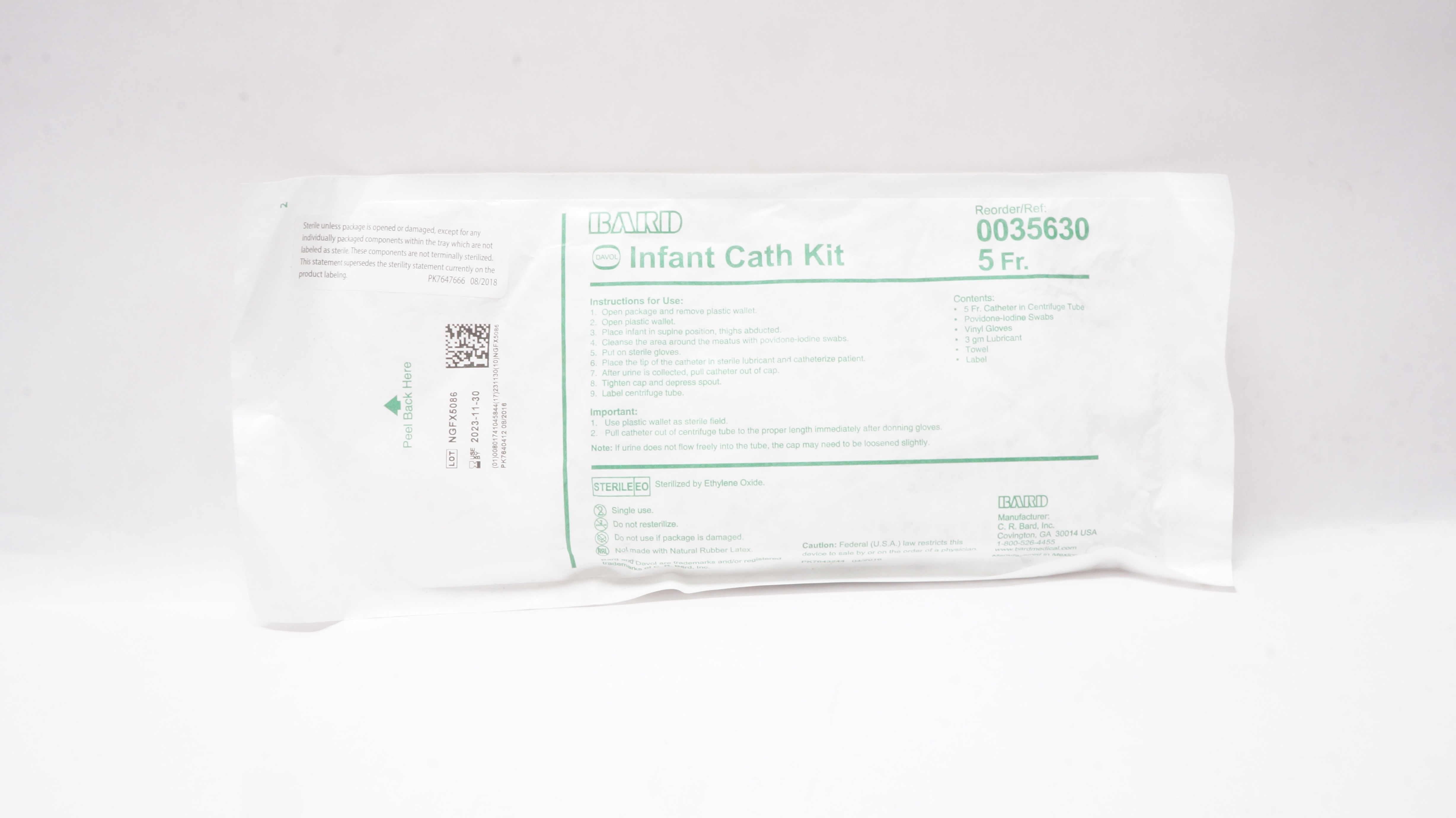 Bard 0035630 Infant and Pediatric Cath. Kit 5Fr.