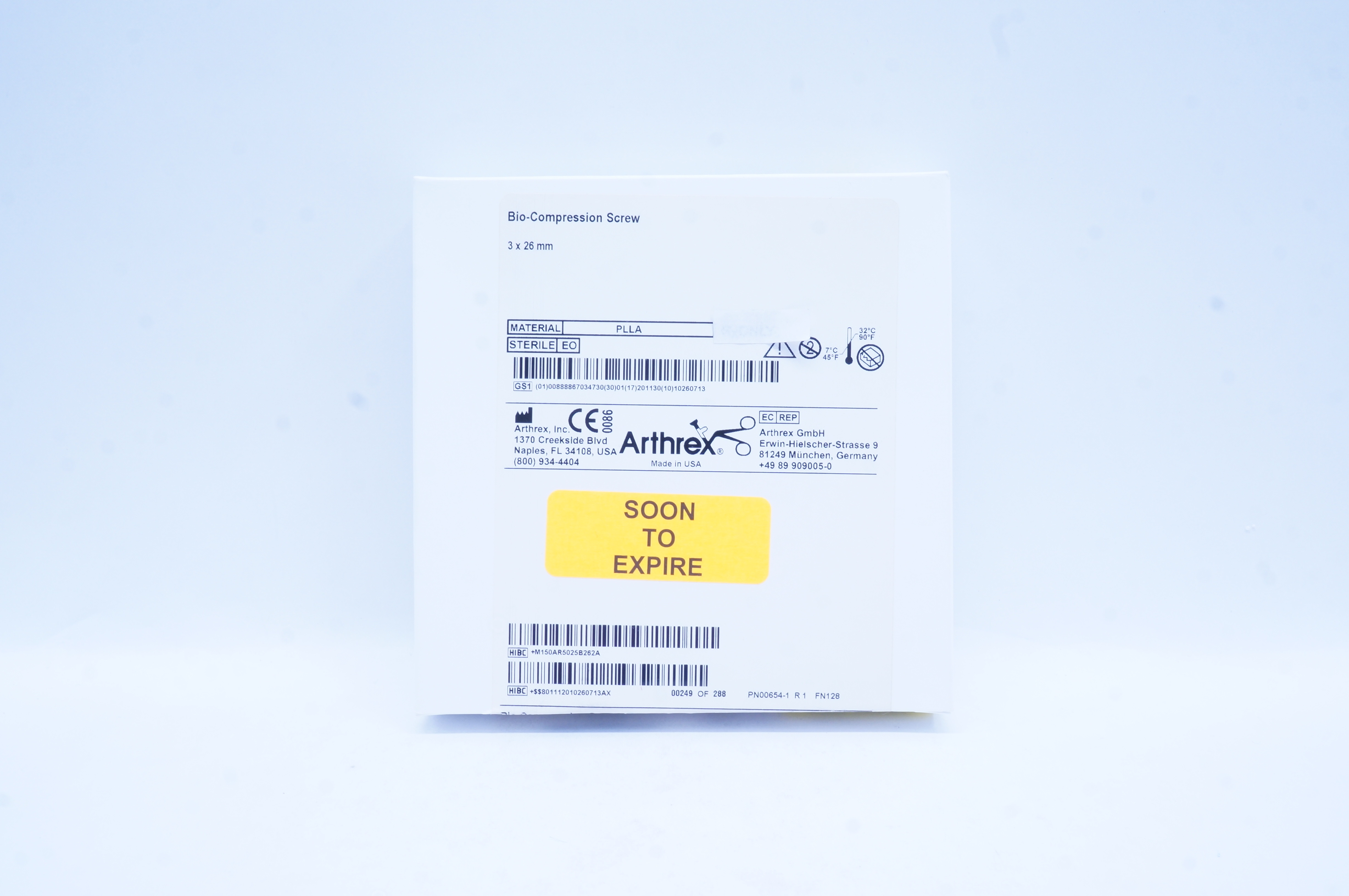 Arthrex AR-5025B-26 Bio-Compression Screw 3 x 26 x 3.7mm (x)