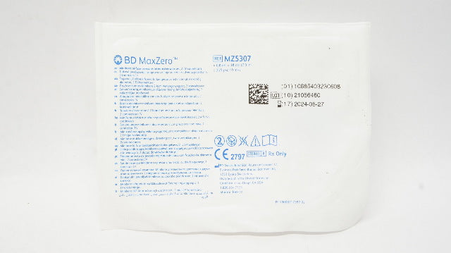 BD MZ5307 MaxZero Microbore Bi-Fuse Extension Set 2 IV Connectors 7inch x 0.8mL (x)