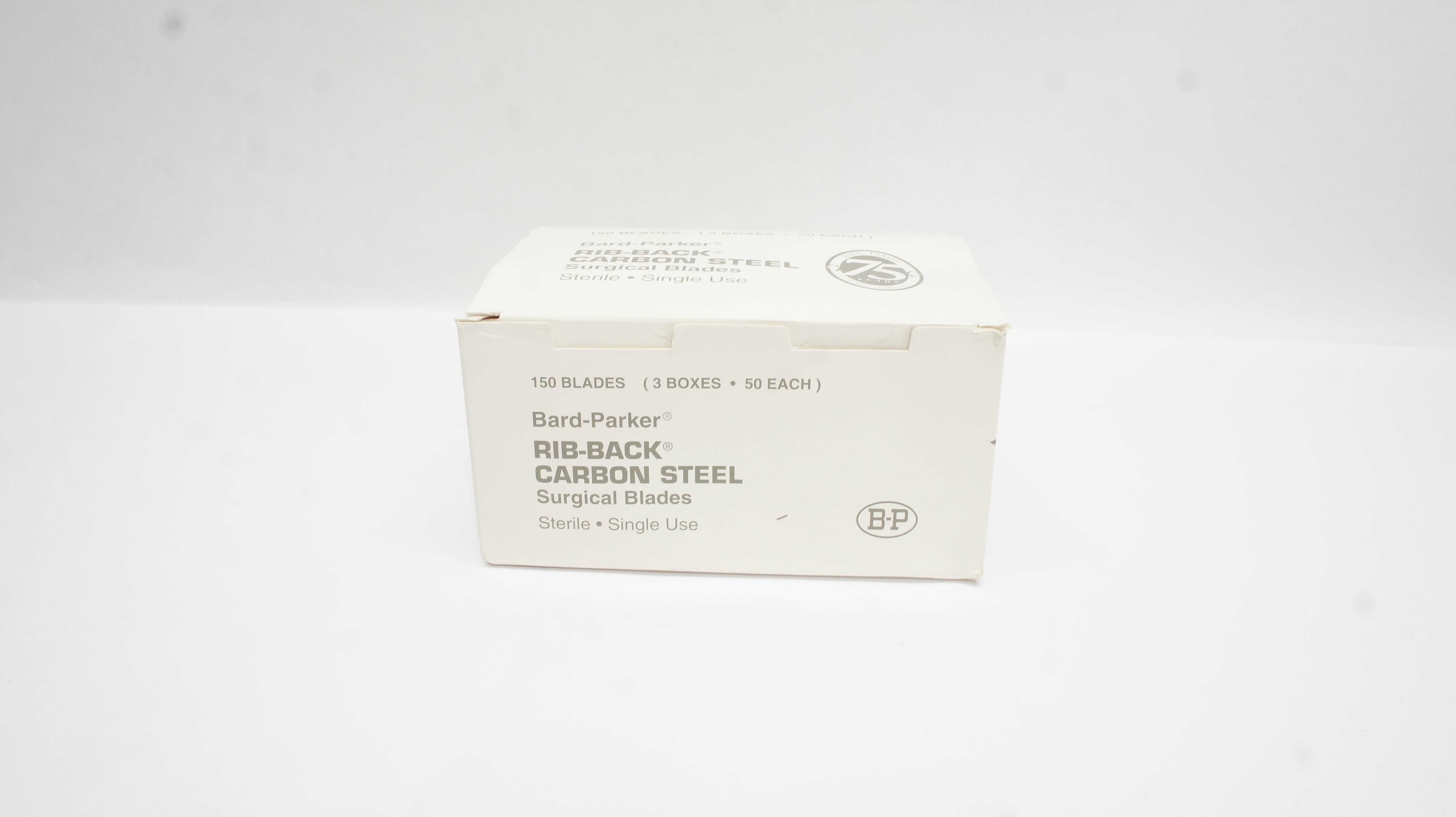 Bard-Parker 371111 Rib-Back Carbon Steel Surgical Blades #11 - Box of 150