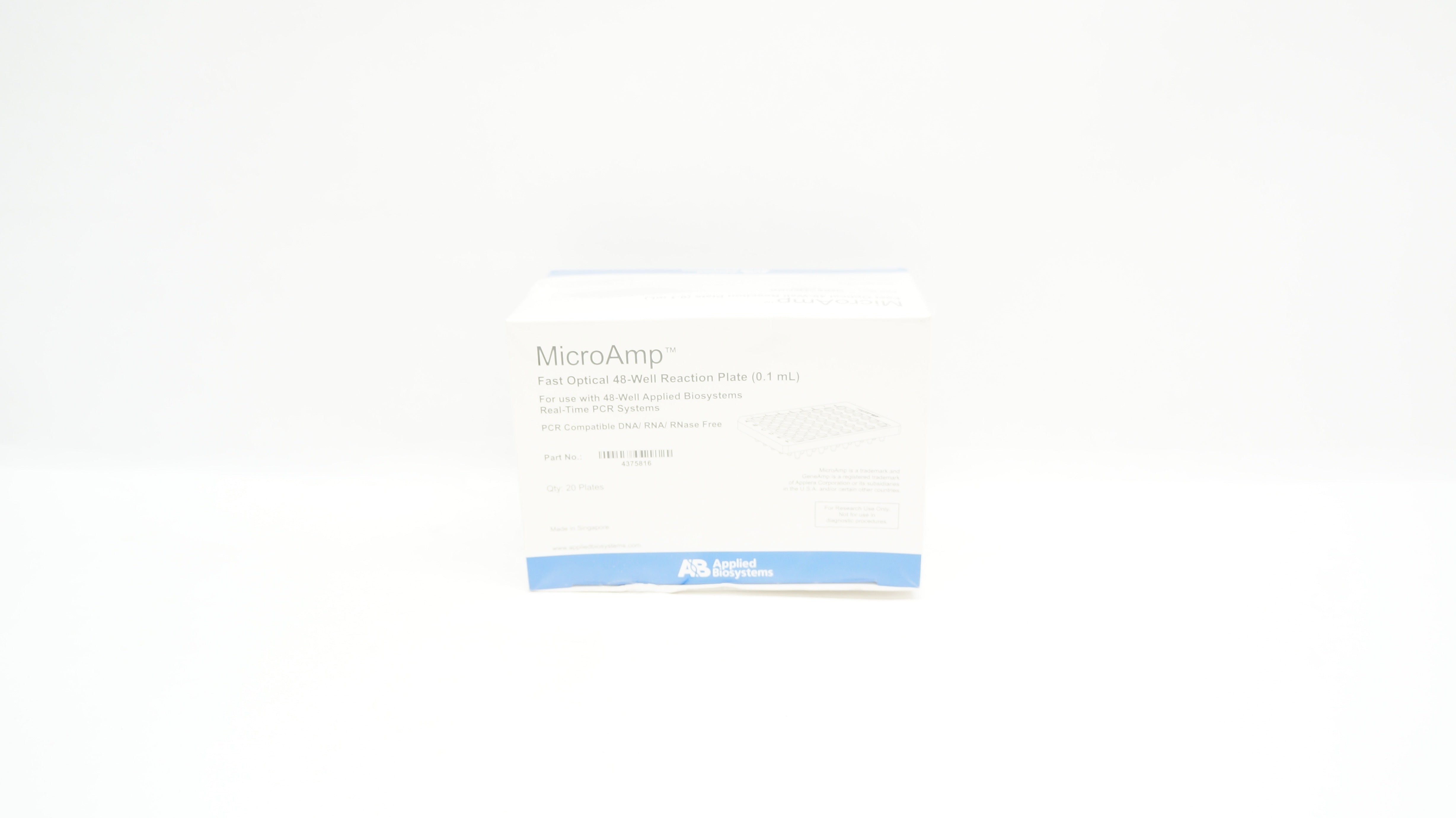 Applied Biosystems 4375816 MicroAmp Fast Optical 48-Well Reaction - Box of 20