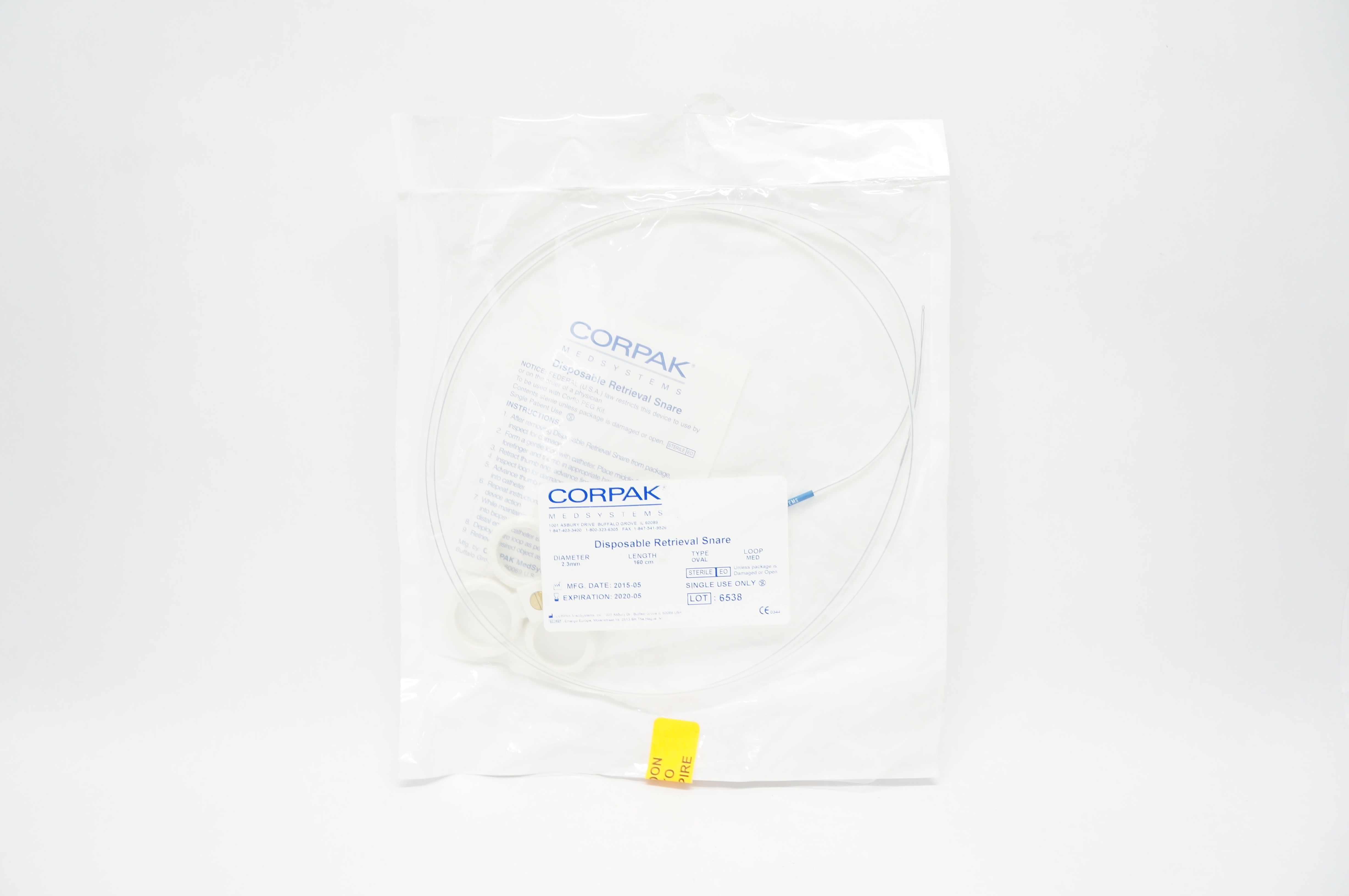 Corpak Disposable Retrieval Snare Oval 1.8mm x 160cm (x)