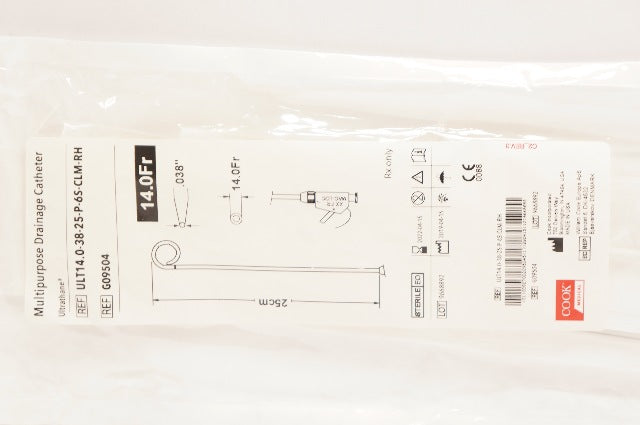 Cook Medical G09504 Multipurpose Drainage Catheter 14.0Fr. (x)