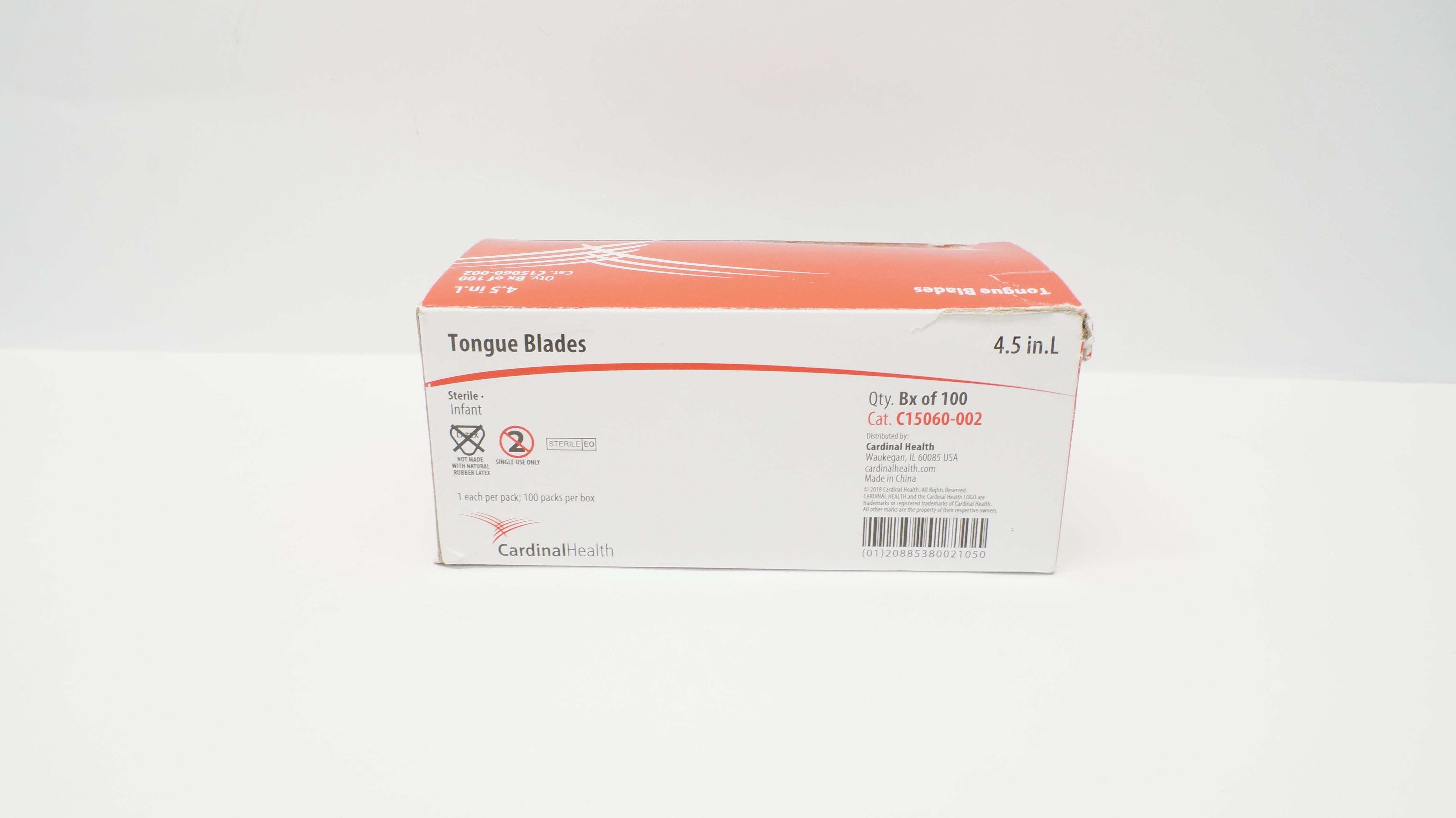 Cardinal Health C15060-002 Tongue Blades 4.5inch L - Box of 33