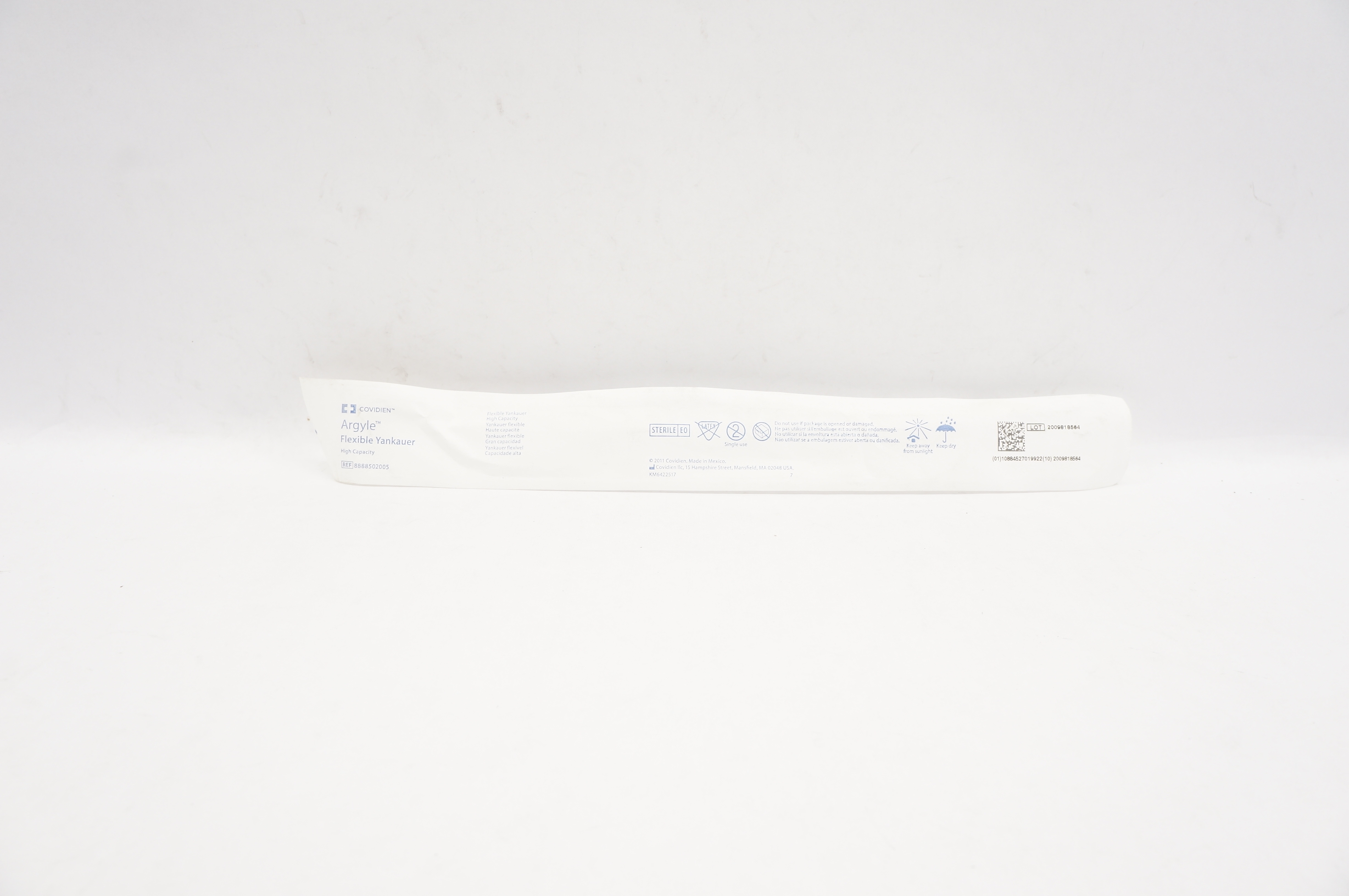 Covidien 8888502005 Argyle Flexible Yankauer Suction High Capacity