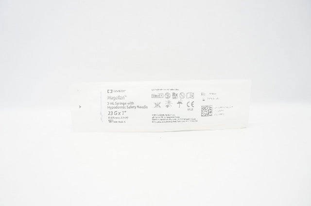 Covidien 8881833310 Magellan 3mL Syringe W/Hypodermic Safety Ndle 23G x 1Inch