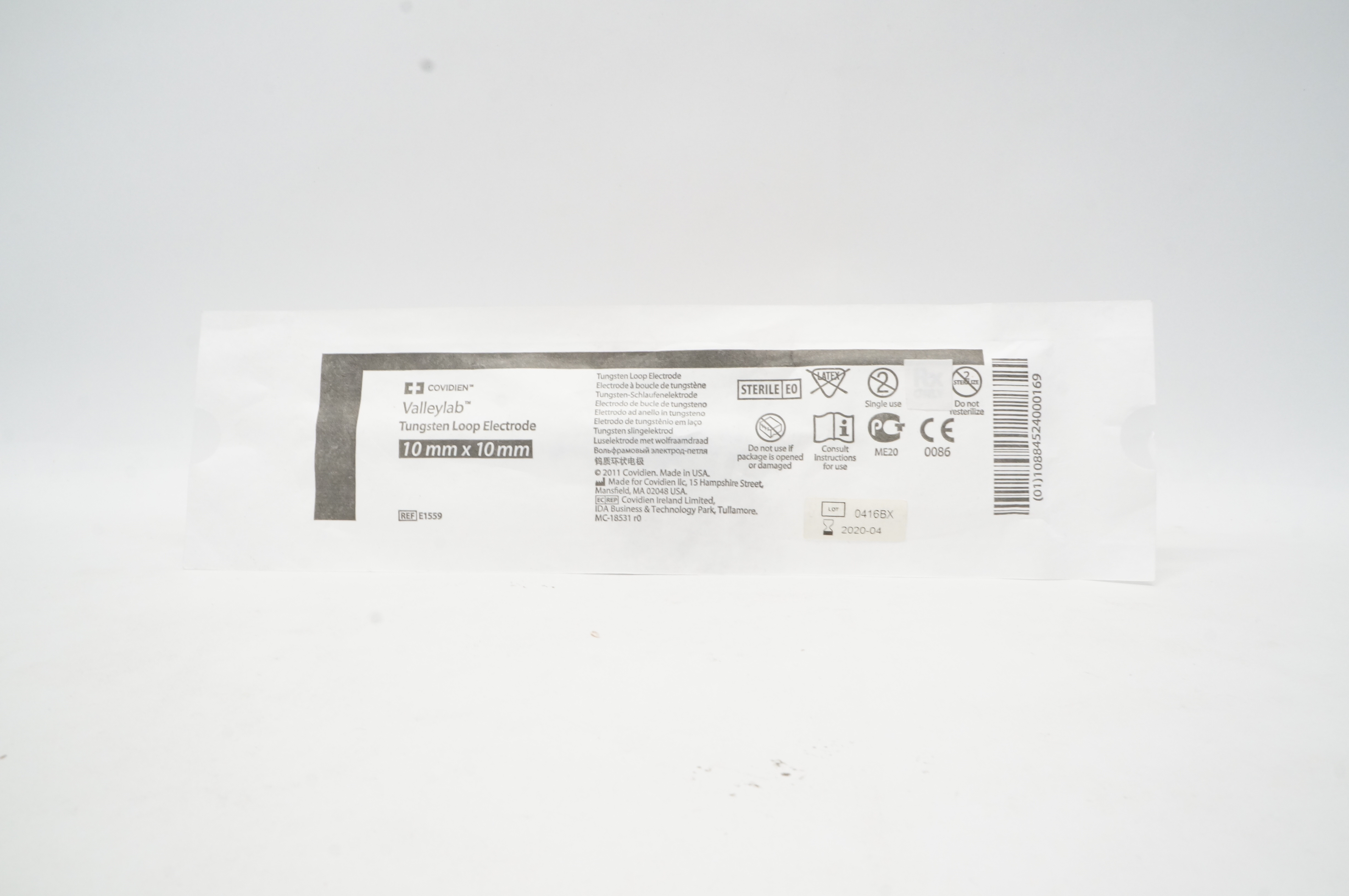 Covidien E1559 Valleylab Tungsten Loop Electrode 10mm x 10mm (x)